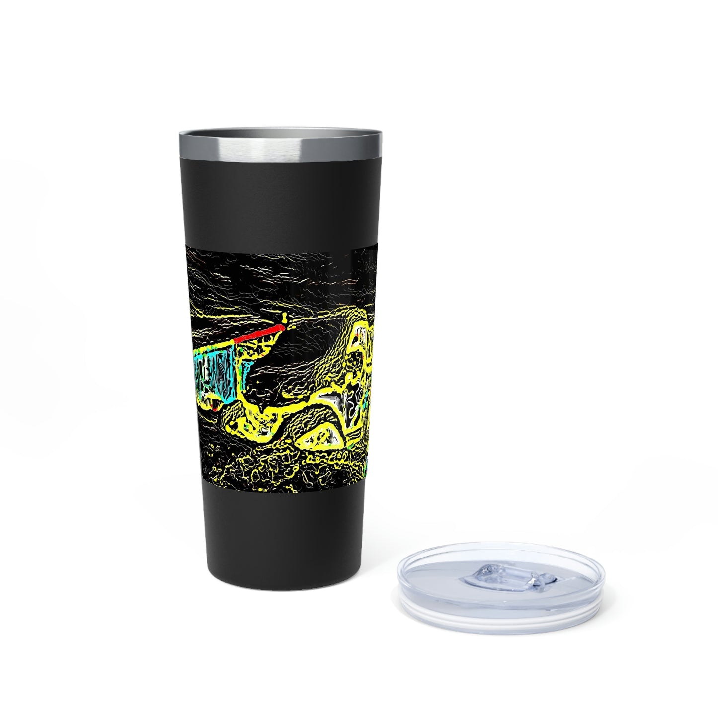 Copper Vacuum Insulated Tumbler, 22oz ... "Snow Vehicle In Snow Storm At-Rest" ... Circa 12Mar23 ... Central Idaho ... 18-Hours Rendering Time: Original Works ...