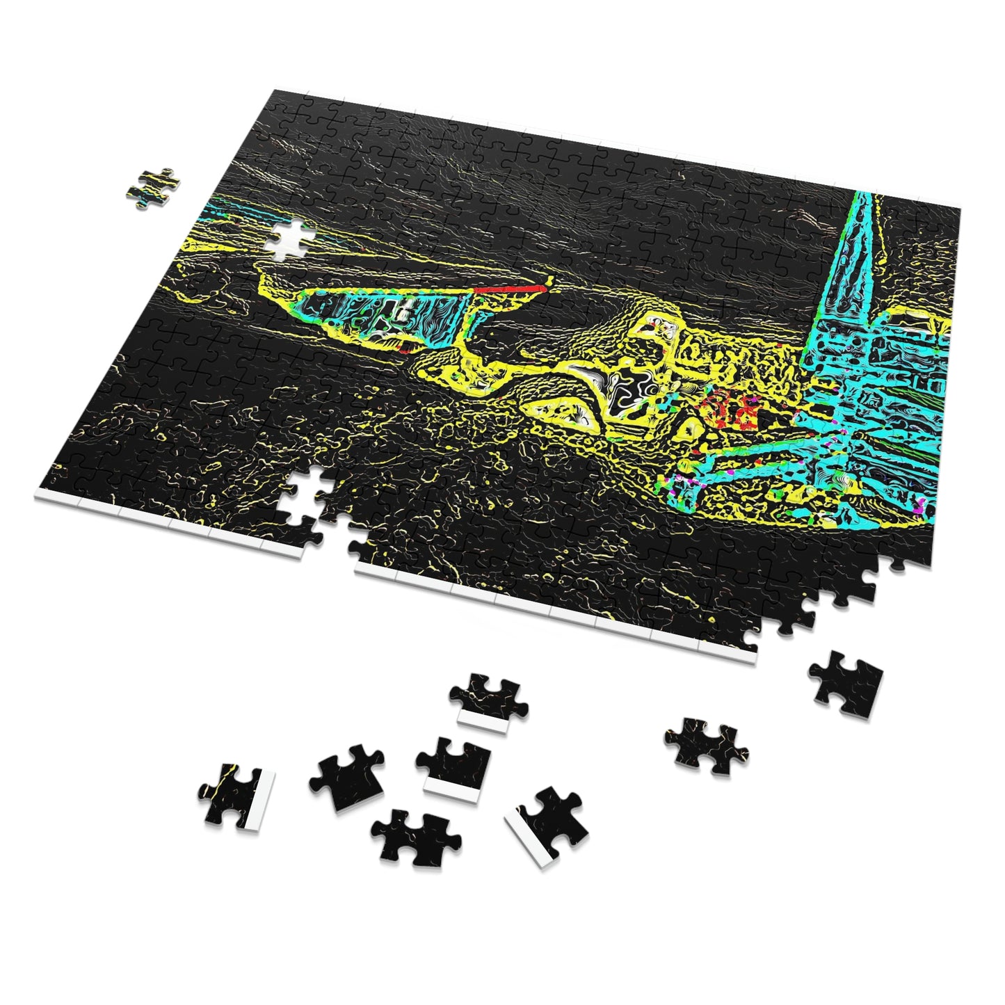 Jigsaw Puzzle (30, 110, 252, 500,1000-Piece) ... "Snow Vehicle In Snow Storm At-Rest" ... Circa 12Mar23 ... Central Idaho ... 18-Hours Rendering Time: Original Works ...