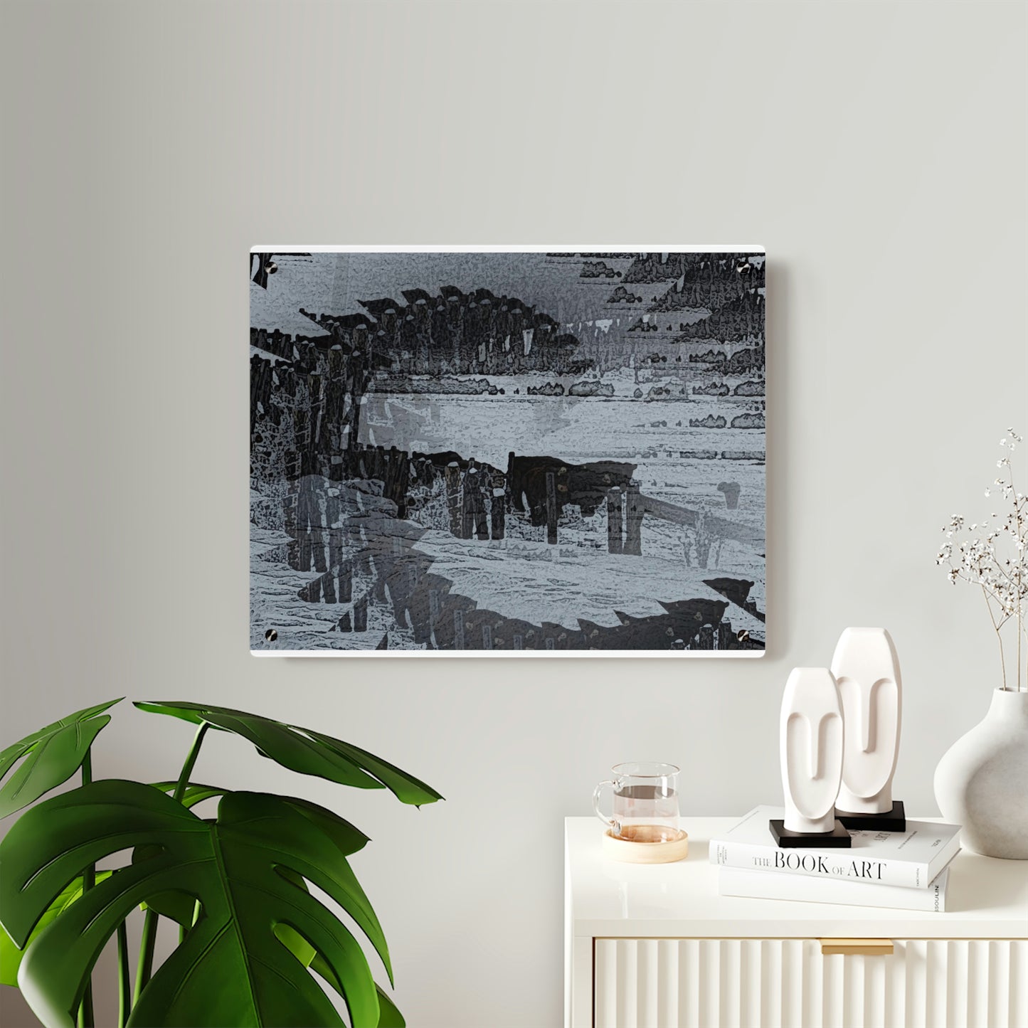 Acrylic Wall Art Panels ... A Quiet Morning ... "Along The Red River & Nature Preserve Plateau" ... Jan23 ... Original Works ...