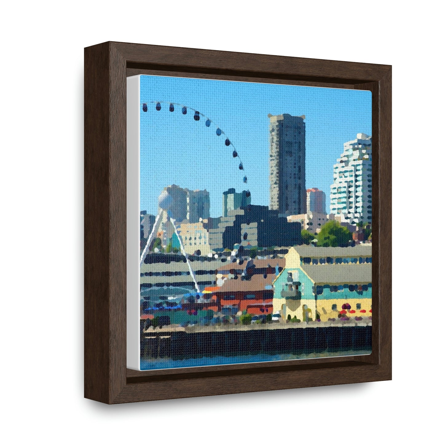 Gallery Canvas Wraps, Square Frame ... That Classic Wheel ... 'Seattle's Wheel' ... & Old Classic Waterside Vendors ...  'Family Archives' ... Original Works ...