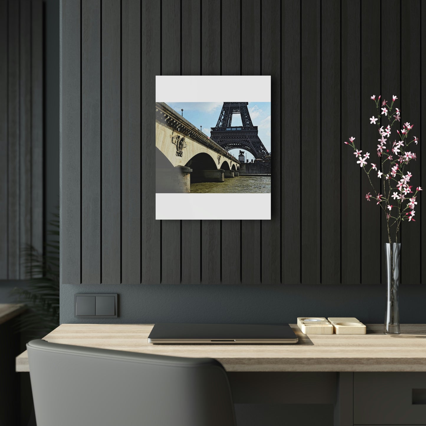 Acrylic Prints ...  Le Tour D'Eiffel ..."Along The Water" ... Barbara Joan Bonnell-Holt ... Le Voyage De Paris: 1972 ... Original Works ...