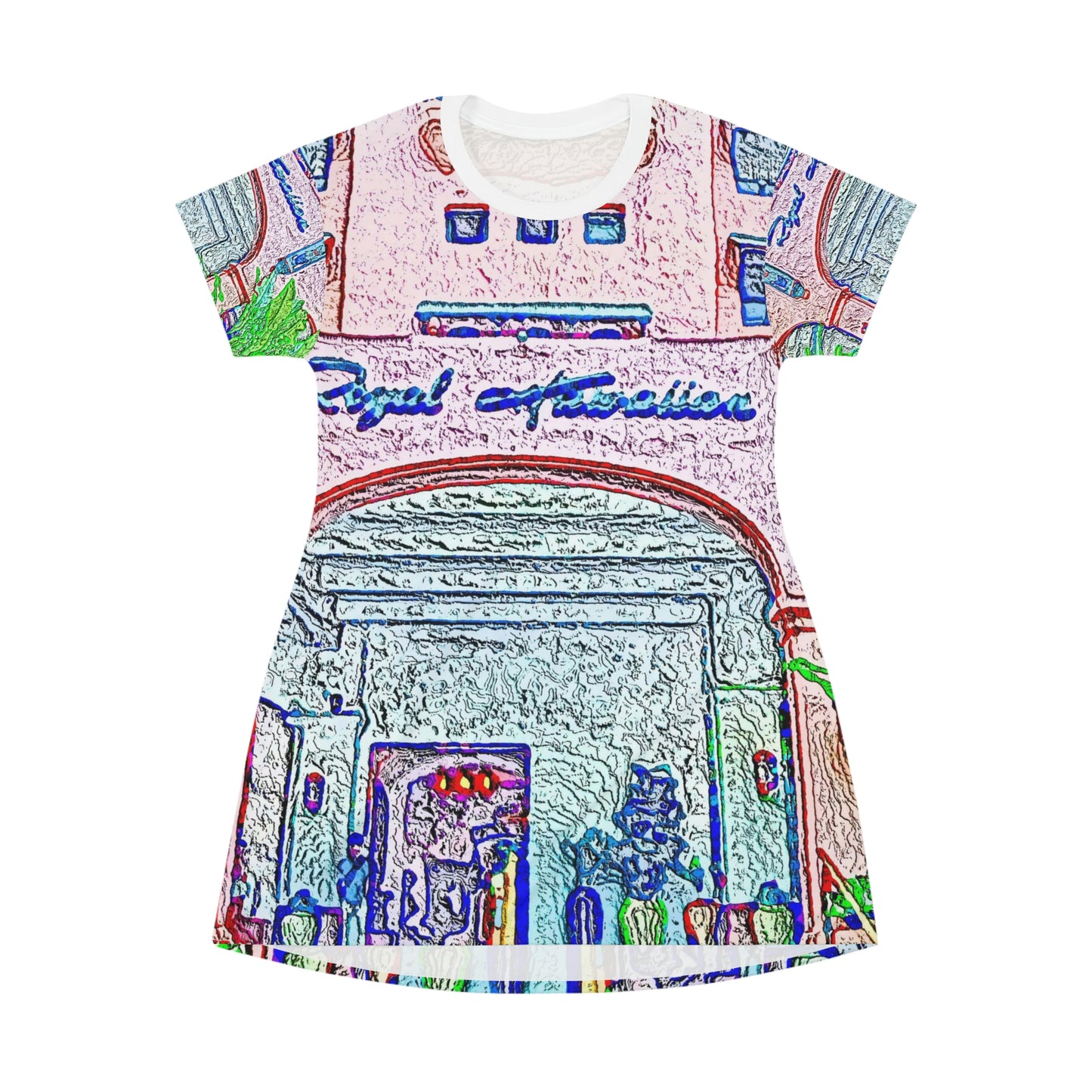 All Over Print T-Shirt Dress ... "La Grande Entree" At: 'The Pink Palace' ... The Royal Hawai'ian ... Honolulu, HI ... '27Oct2014' ... Original Works ...