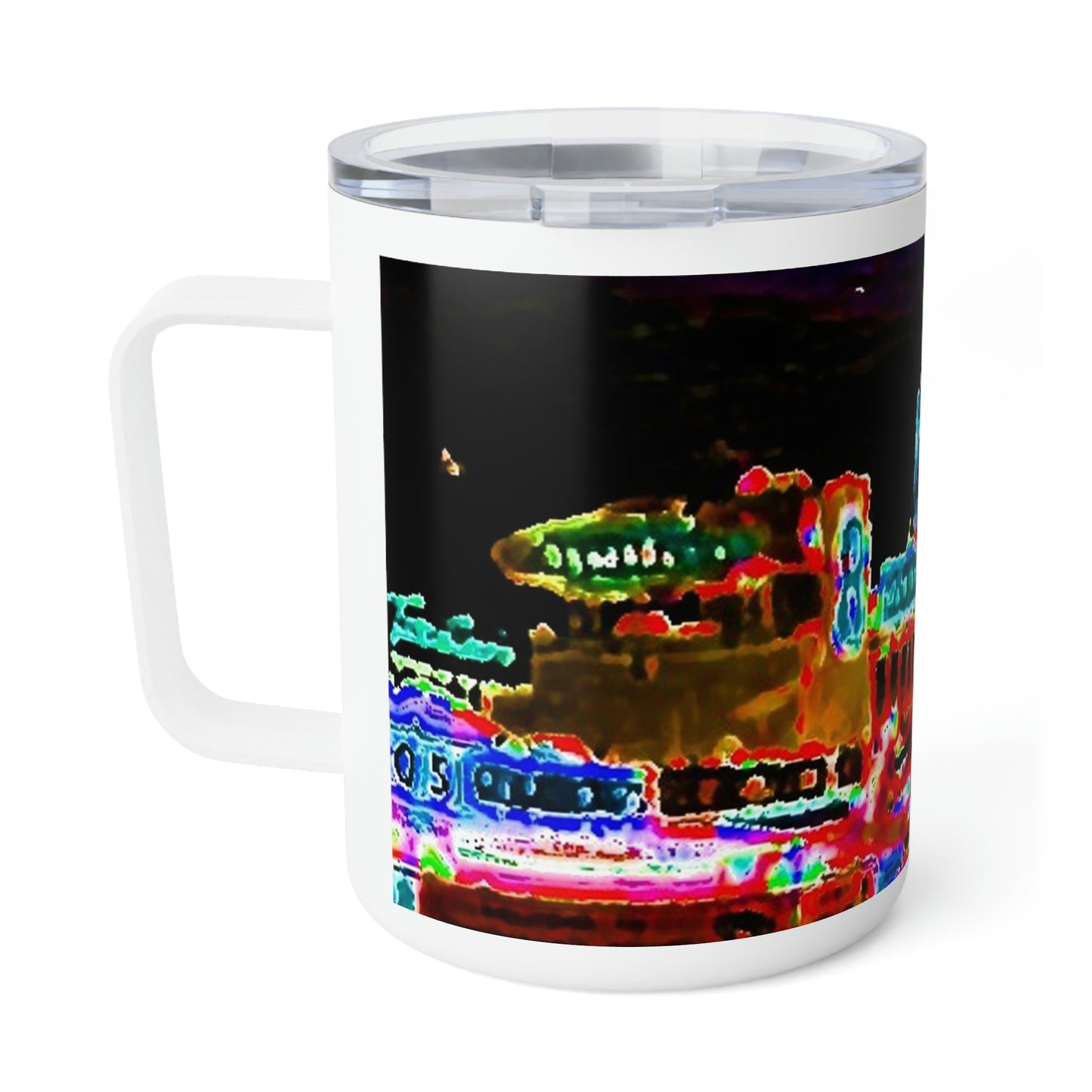 Insulated Coffee Mug, 10oz ... "No.9 Fishermen's Grotto - Fishermen's Wharf, SF, California" ... Family Archives: 1970's ... Original Works ...
