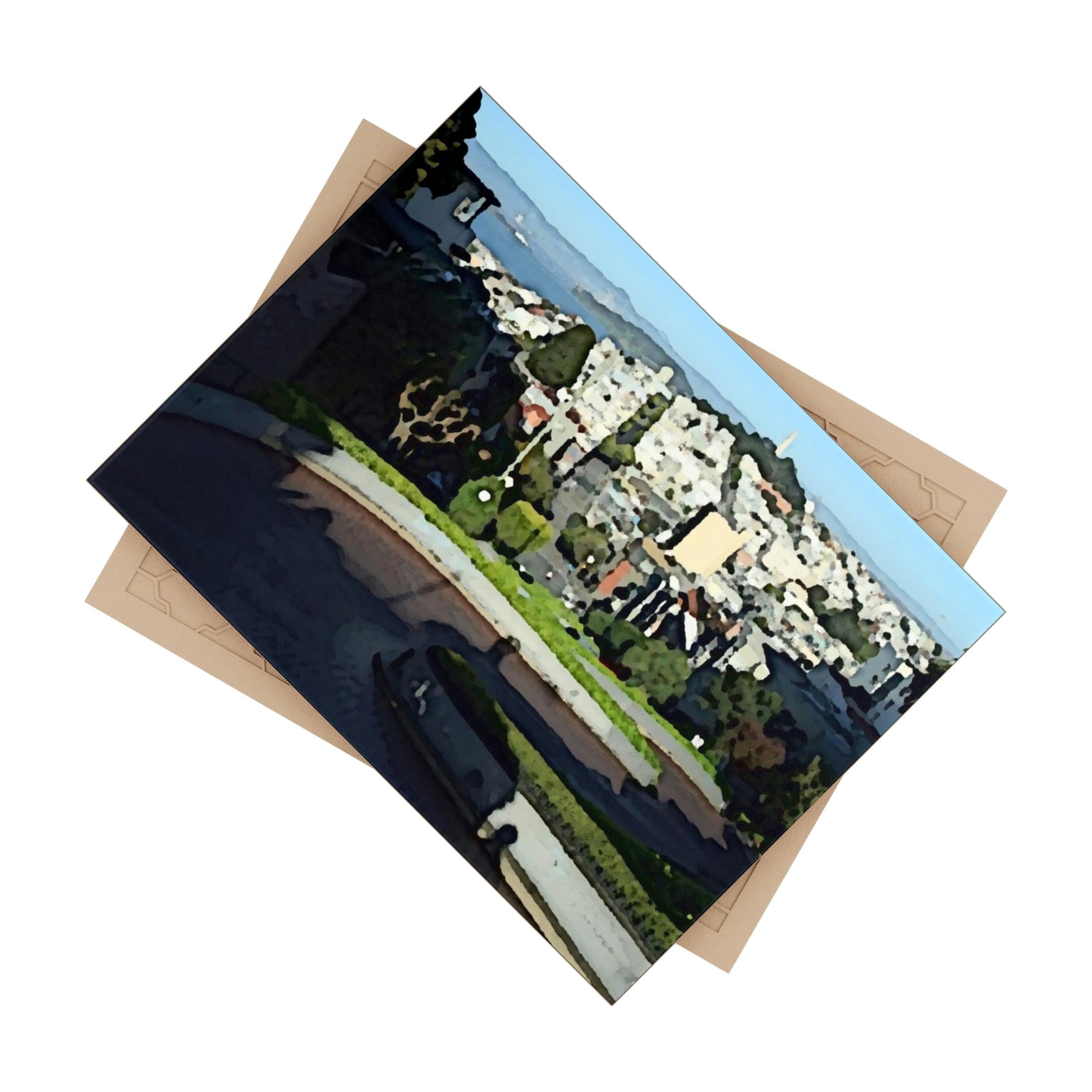 Ceramic Photo Tile ... "Lombard Street San Francisco, CA, USA" ... Family Archives 1970's ... Original Works ...