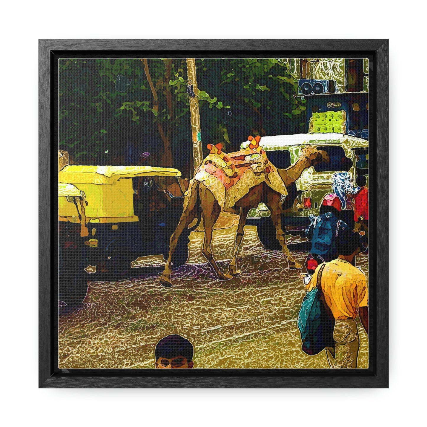 Gallery Canvas Wraps, Square Frame ... "Truckin'-Up-To-Buffalo ... 'Oops - Wrong Country' ... Truckin'-Up-To-New Delll -'E' ... " ... (Delhi, India) ... 5July2007. Original Works ...