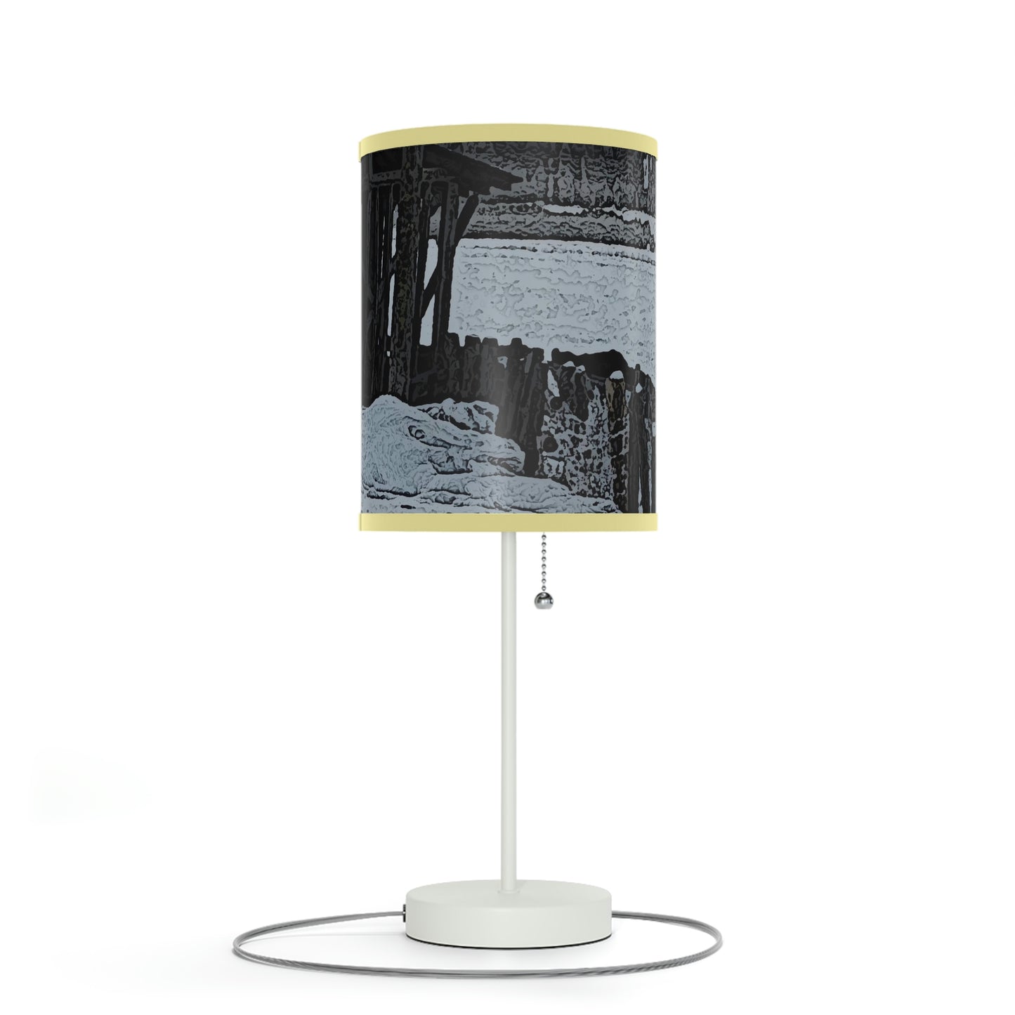 Lamp on a Stand, US|CA plug ... A Quiet Morning ... "Along The Red River & Nature Preserve Plateau" ... Jan23 ... Original Works ...