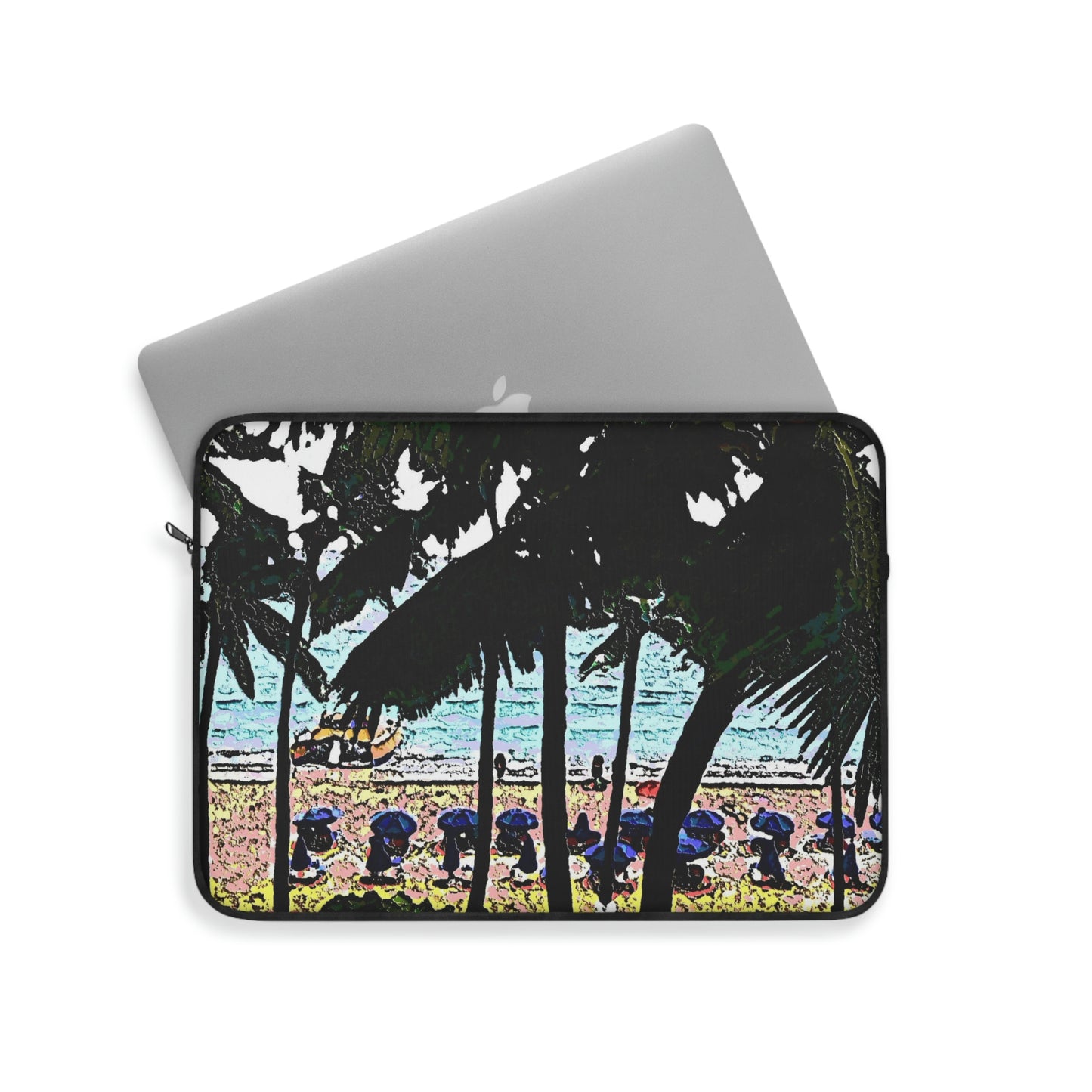 Laptop Sleeve ... "A Beautiful Beach Amongst The Palms" ... The Outrigger Waikiki, Honolulu, Oahu ... Original Works ...