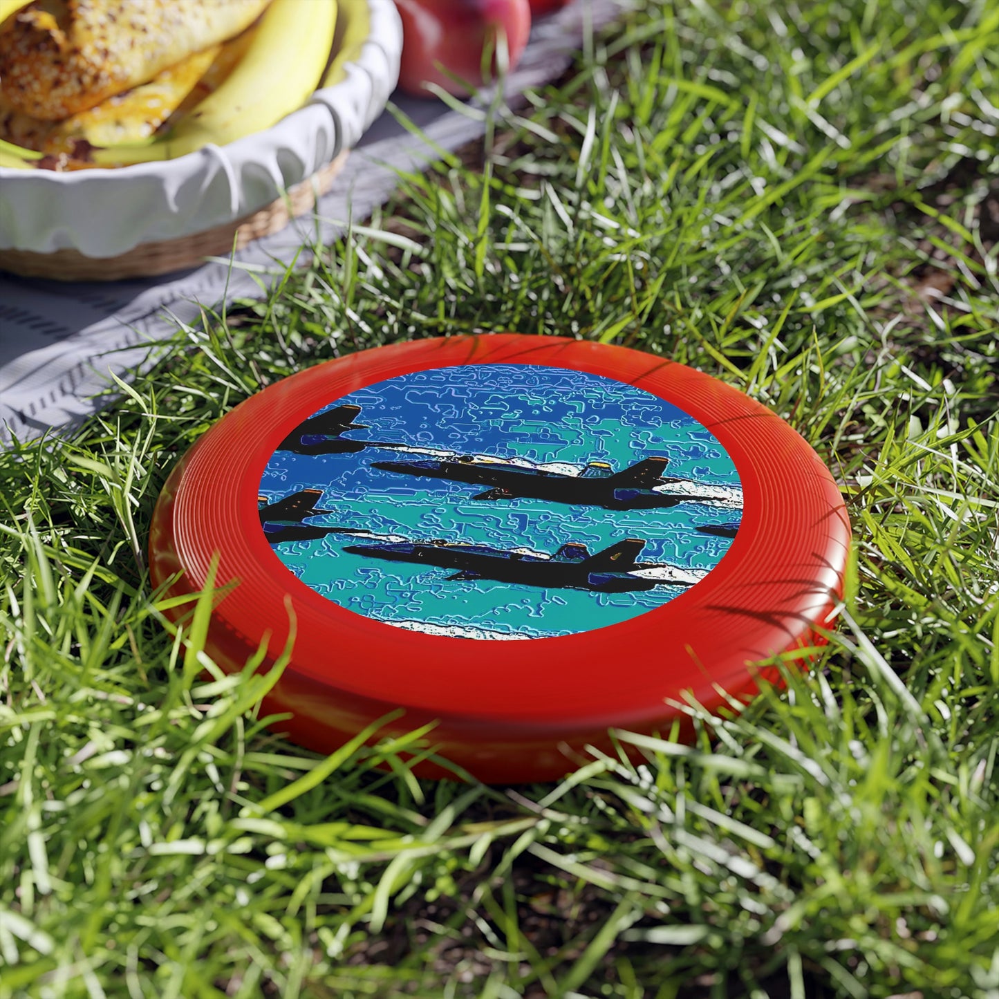 Wham-O Frisbee... Seattle Seafair ..."Blue Angels Run Over Lake Washington" ... Circa Mid 1980's ... Dr FJ Holt ... Original Works ...