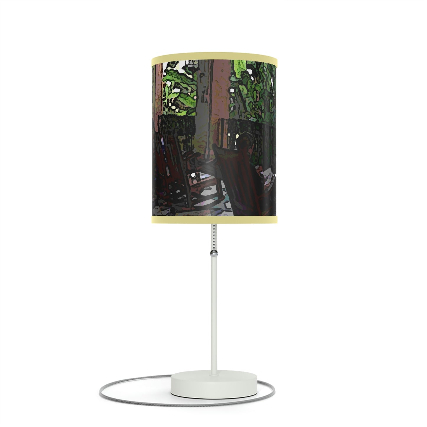 Lamp on a Stand, US|CA plug ...Lanai & Rocking Chairs At: 'The Pink Palace' ... The Royal Hawai'ian ... Honolulu, HI ... '27Oct2014' ... Original Works ...
