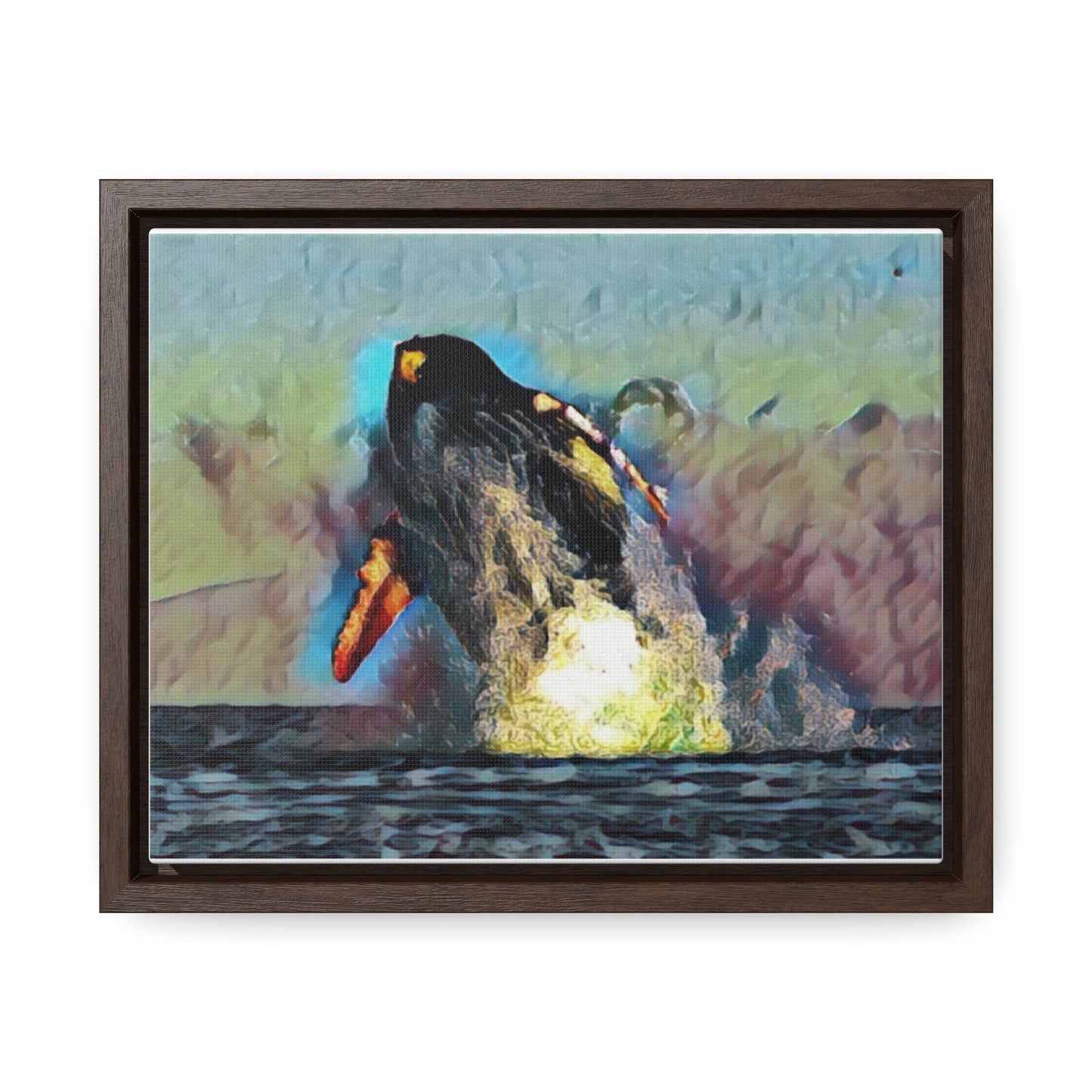 Gallery Canvas Wraps, Horizontal Frame ... An Extraordinary Humpback Breach ... 'With Explosive Energy' ... Family Archives (KPH) ... Circa: 21st Century. Maui, HI ... Original Works ...