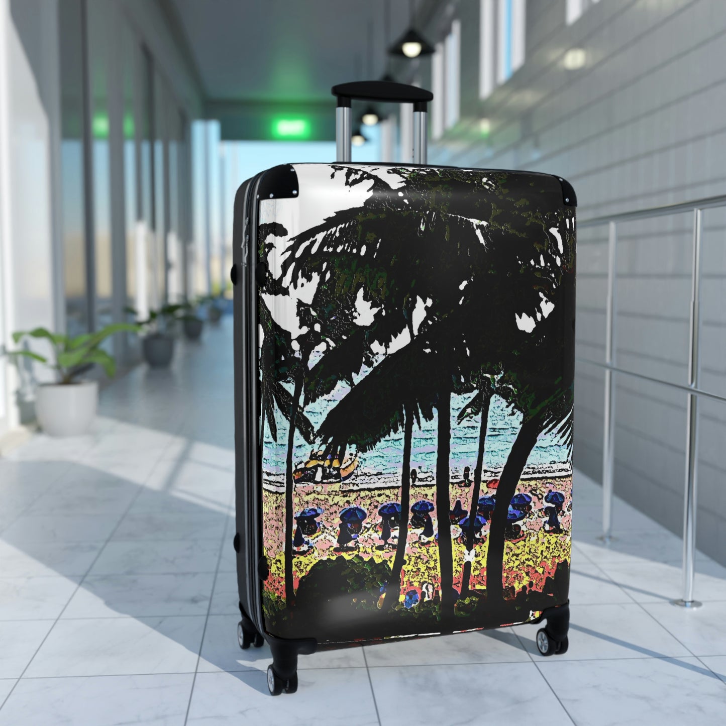 Suitcases ... "A Beautiful Beach Amongst The Palms" ... The Outrigger Waikiki, Honolulu, Oahu ... Original Works ...