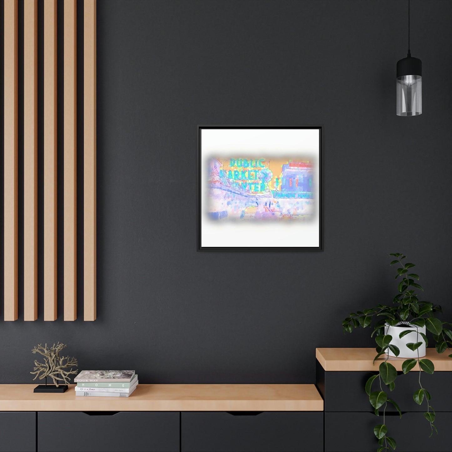 Matte Canvas, Black Frame ... PPM: Pike Place Market ... Original Work ... Winter 2022 ...