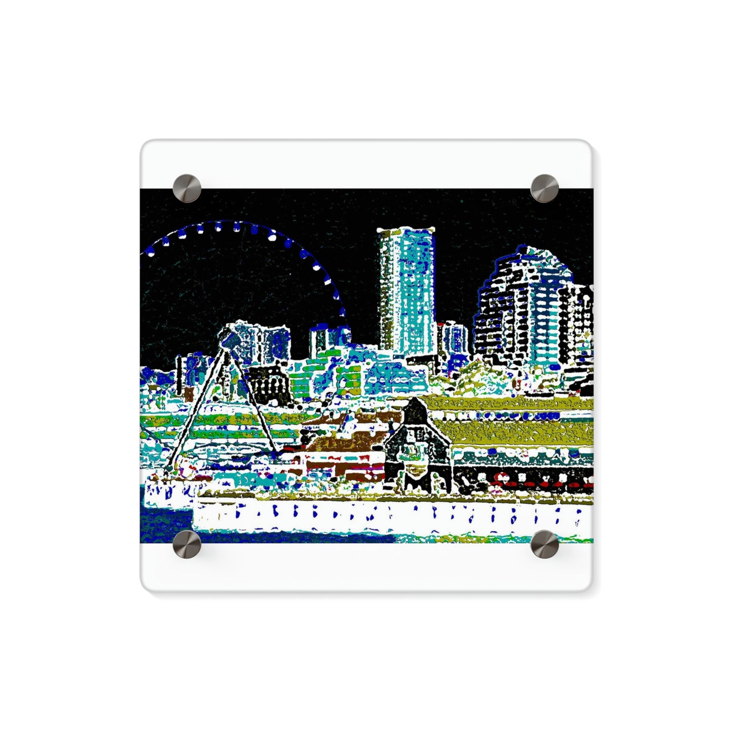 Acrylic Wall Art Panels ... That Classic Wheel ... 'Seattle's Wheel' ... & An Old Classic Waterside Vendors ...  'Family Archives' ... Original Works ...