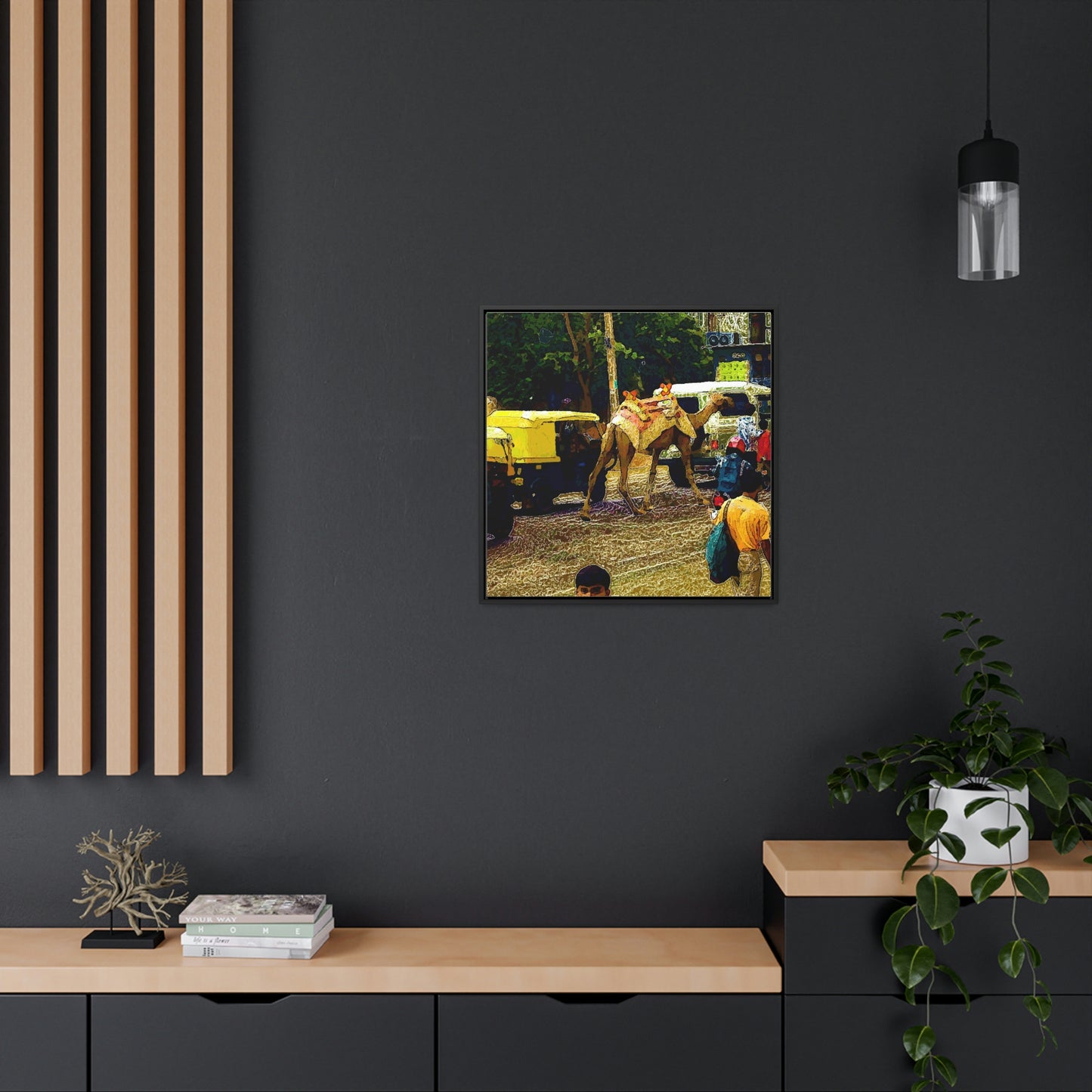 Gallery Canvas Wraps, Square Frame ... "Truckin'-Up-To-Buffalo ... 'Oops - Wrong Country' ... Truckin'-Up-To-New Delll -'E' ... " ... (Delhi, India) ... 5July2007. Original Works ...