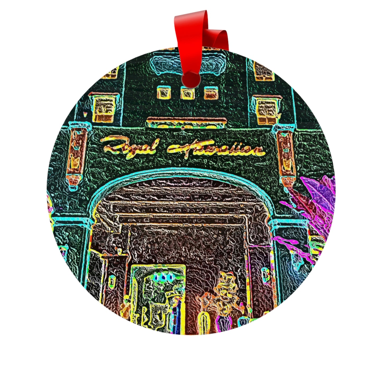 Plywood Ornaments (Round, Berlin) ... "La Grande Entree" At: 'The Pink Palace' ... The Royal Hawai'ian ... Honolulu, HI ... '27Oct2014' ... Original Works ...