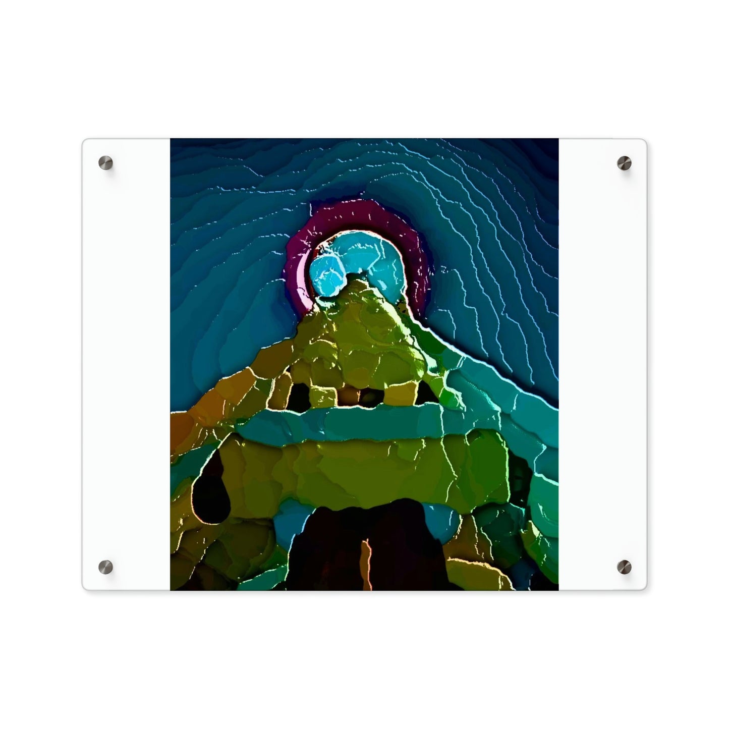 Acrylic Wall Art Panels ... "Seattle's World Fair" ... Below Space Needle 'Looking Up' ... On A Very Rainy Morning (Father's Family Photo). ... Original ...