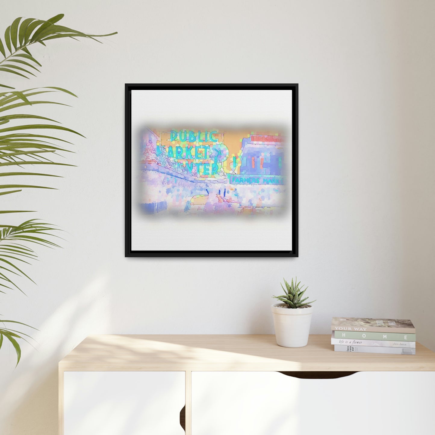 Matte Canvas, Black Frame ... PPM: Pike Place Market ... Original Work ... Winter 2022 ...