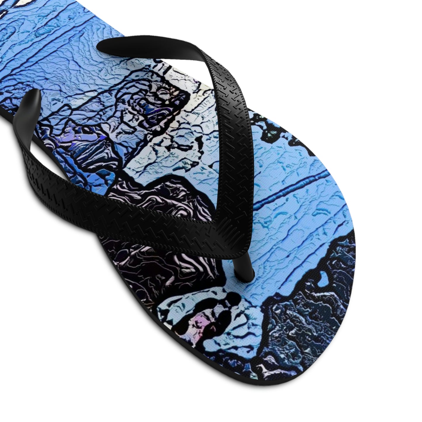 Unisex Flip-Flops ... Blasting Through-The-Powder ... 'Central Idaho Mounains ... ' 2Dec22 ...