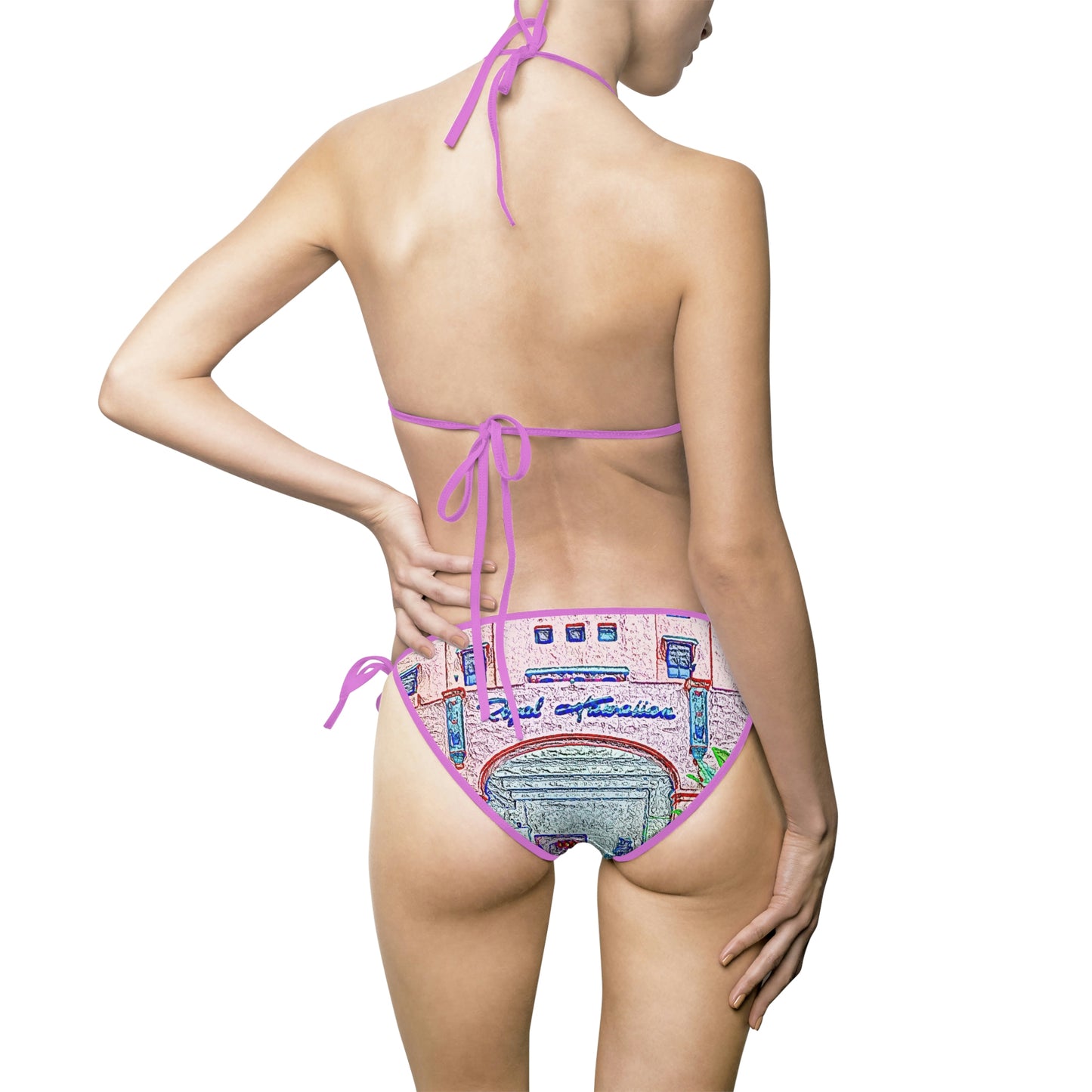 Women's Bikini Swimsuit ... "La Grande Entree" At: 'The Pink Palace' ... The Royal Hawai'ian ... Honolulu, HI ... '27Oct2014' ... Original Works ...