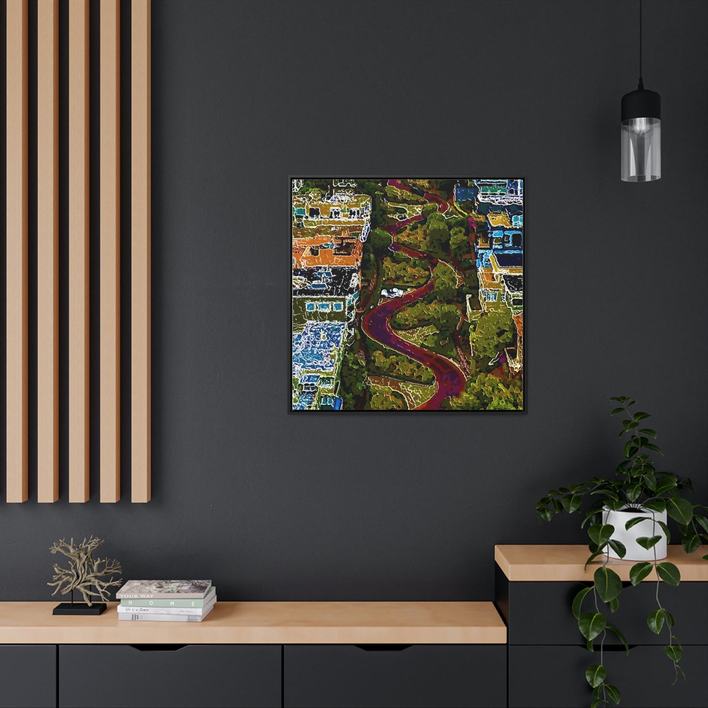 Gallery Canvas Wraps, Square Frame ... A Crazy Street ... 'Eight Winding Curve-Switchbacks' ... "Lombard Street, San Francisco, CA' ... Family Archives: 1970's ... Original Works ...