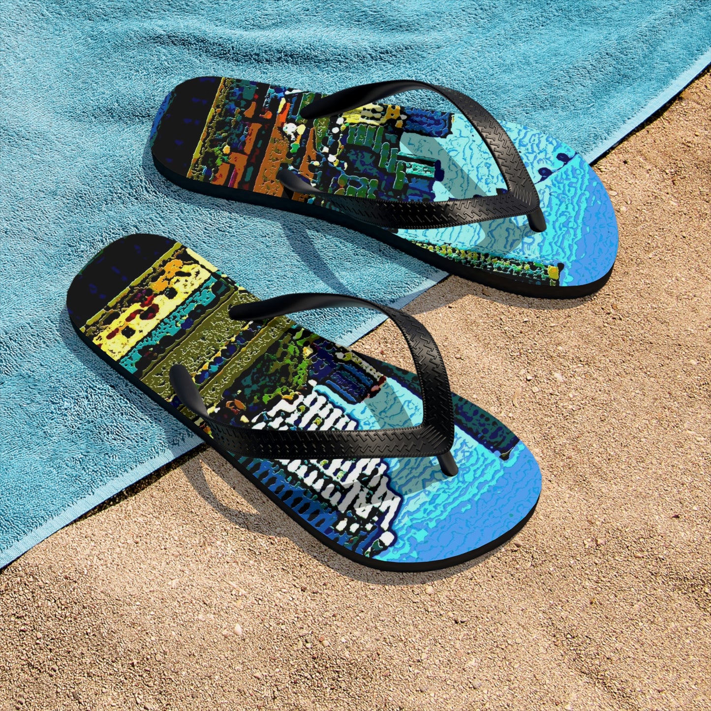 Unisex Flip-Flops ... That Classic Wheel ... 'Seattle's Wheel' ... & An Old Classic Waterside Vendors ...  'Family Archives' ... Original Works ...