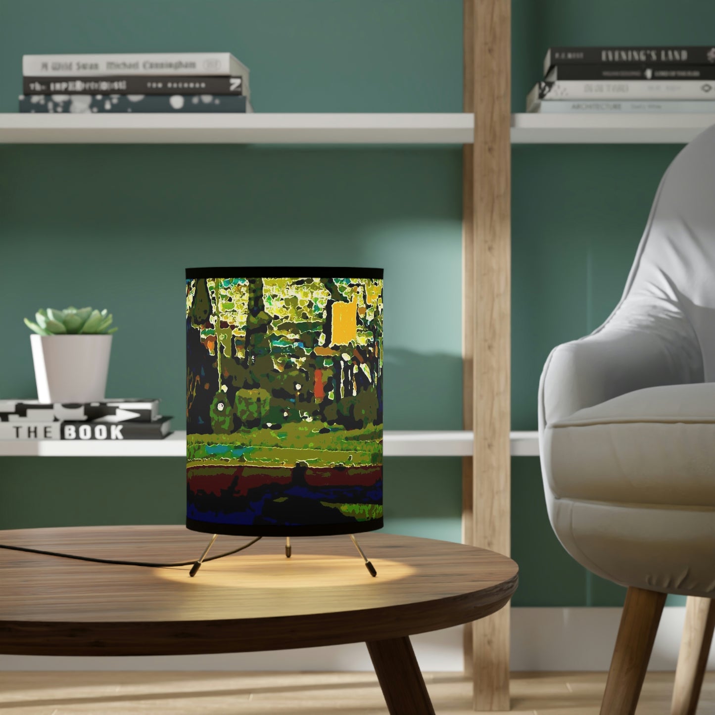 Tripod Lamp with High-Res Printed Shade, US\CA plug ... "Lombard Street San Francisco, CA, USA" ... Family Archives 1970's ... Original Works ...
