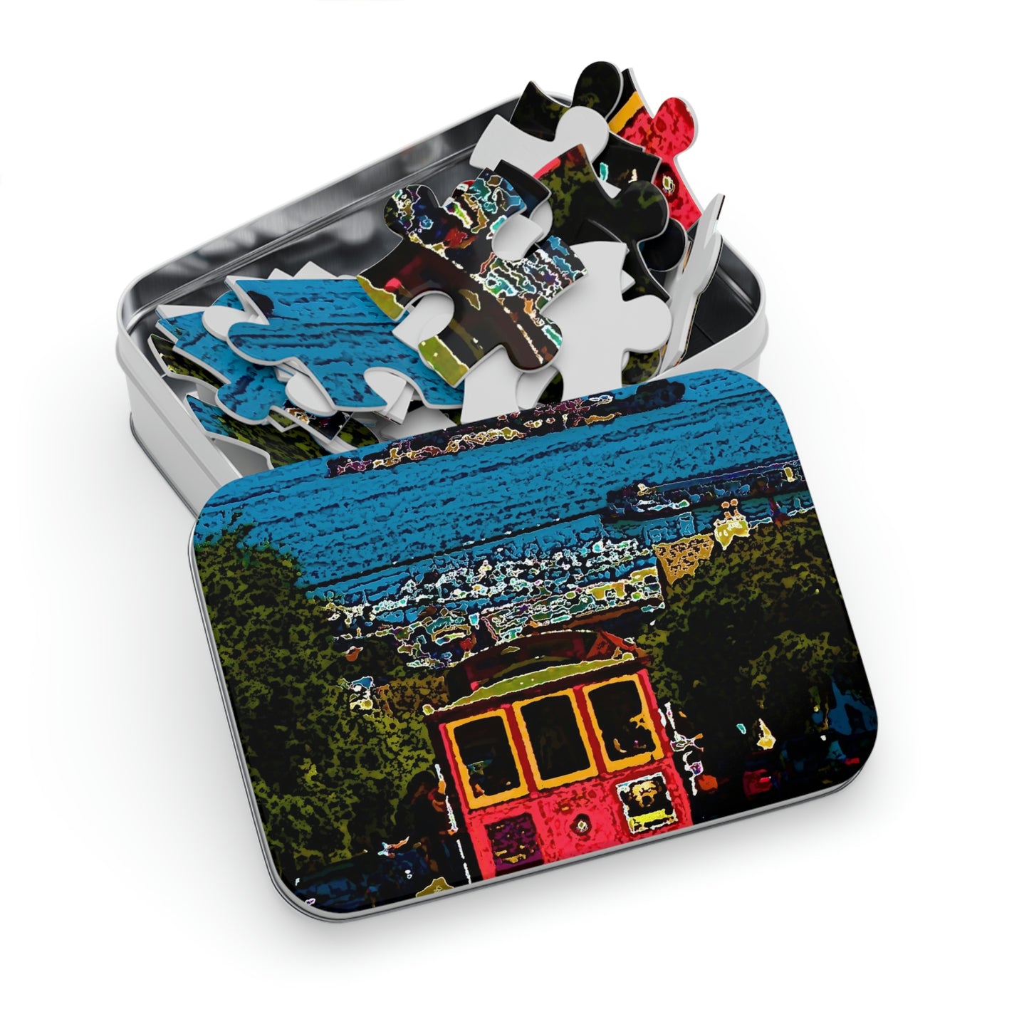 Jigsaw Puzzle (30, 110, 252, 500,1000-Piece) ... San Francisco ... 'A Rice-A-Roni-A-San Francisco Treat' ... "A Cable Car Classic" ... Family Archives: 1973 ... Original Works ...