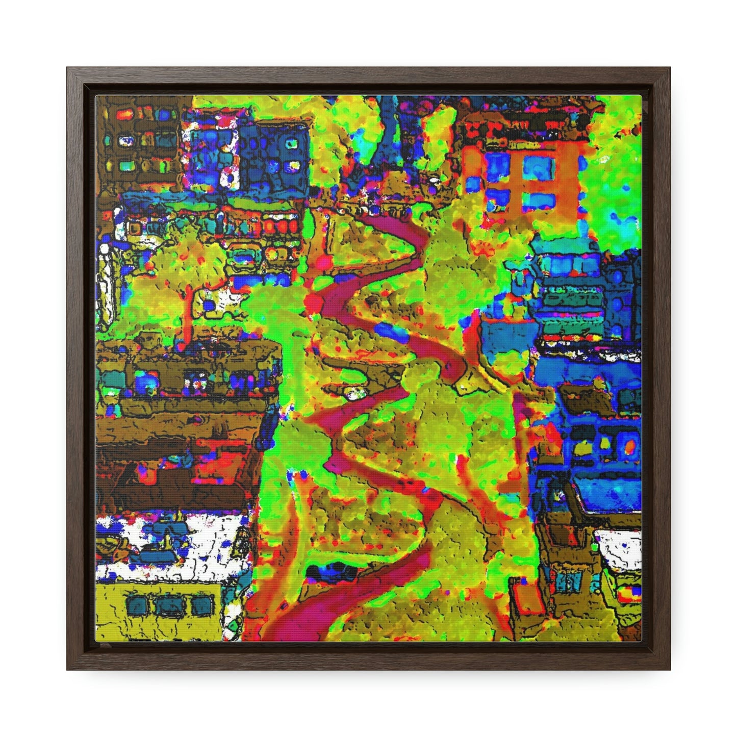 Gallery Canvas Wraps, Square Frame ... A Crazy Street ... 'Eight Winding Curve-Switchbacks' ... "Lombard Street, San Francisco, CA' ... Family Archives: 1970's ... Original Works ...
