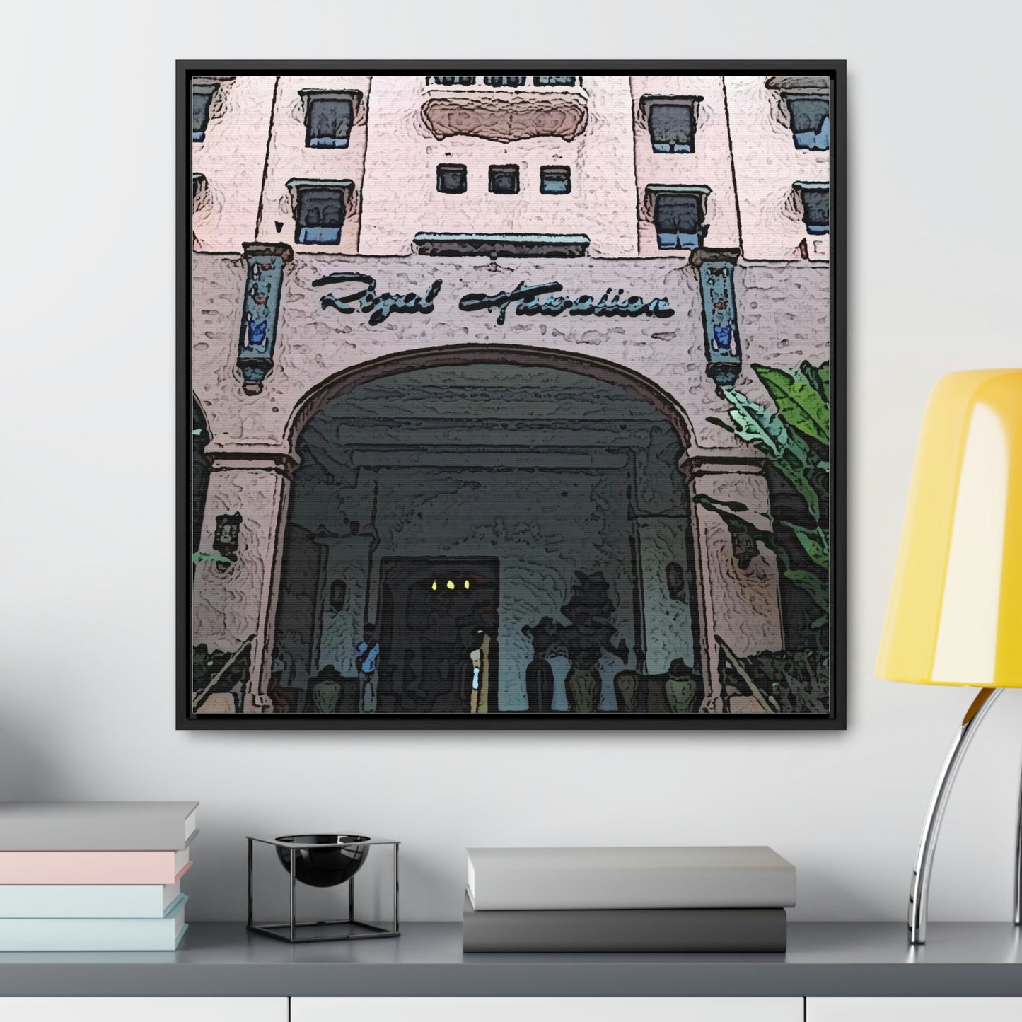Gallery Canvas Wraps, Square Frame ...  "La Grande Entree" At: 'The Pink Palace' ... The Royal Hawai'ian ... Honolulu, HI ... '27Oct2014' ... Original Works ...