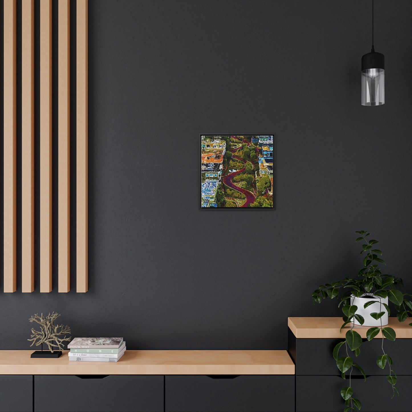 Gallery Canvas Wraps, Square Frame ... A Crazy Street ... 'Eight Winding Curve-Switchbacks' ... "Lombard Street, San Francisco, CA' ... Family Archives: 1970's ... Original Works ...