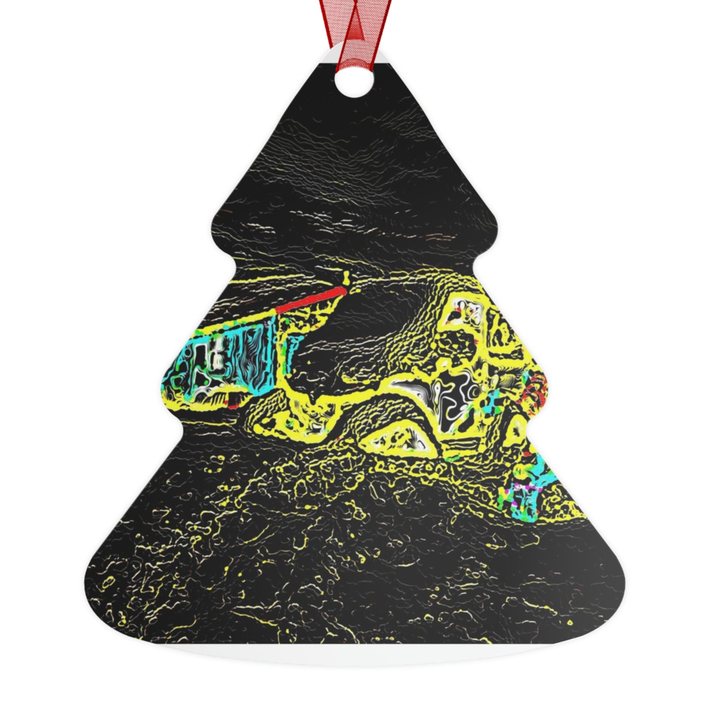 Metal Ornaments ... "Snow Vehicle In Snow Storm At-Rest" ... Circa 12Mar23 ... Central Idaho ... 18-Hours Rendering Time: Original Works ...
