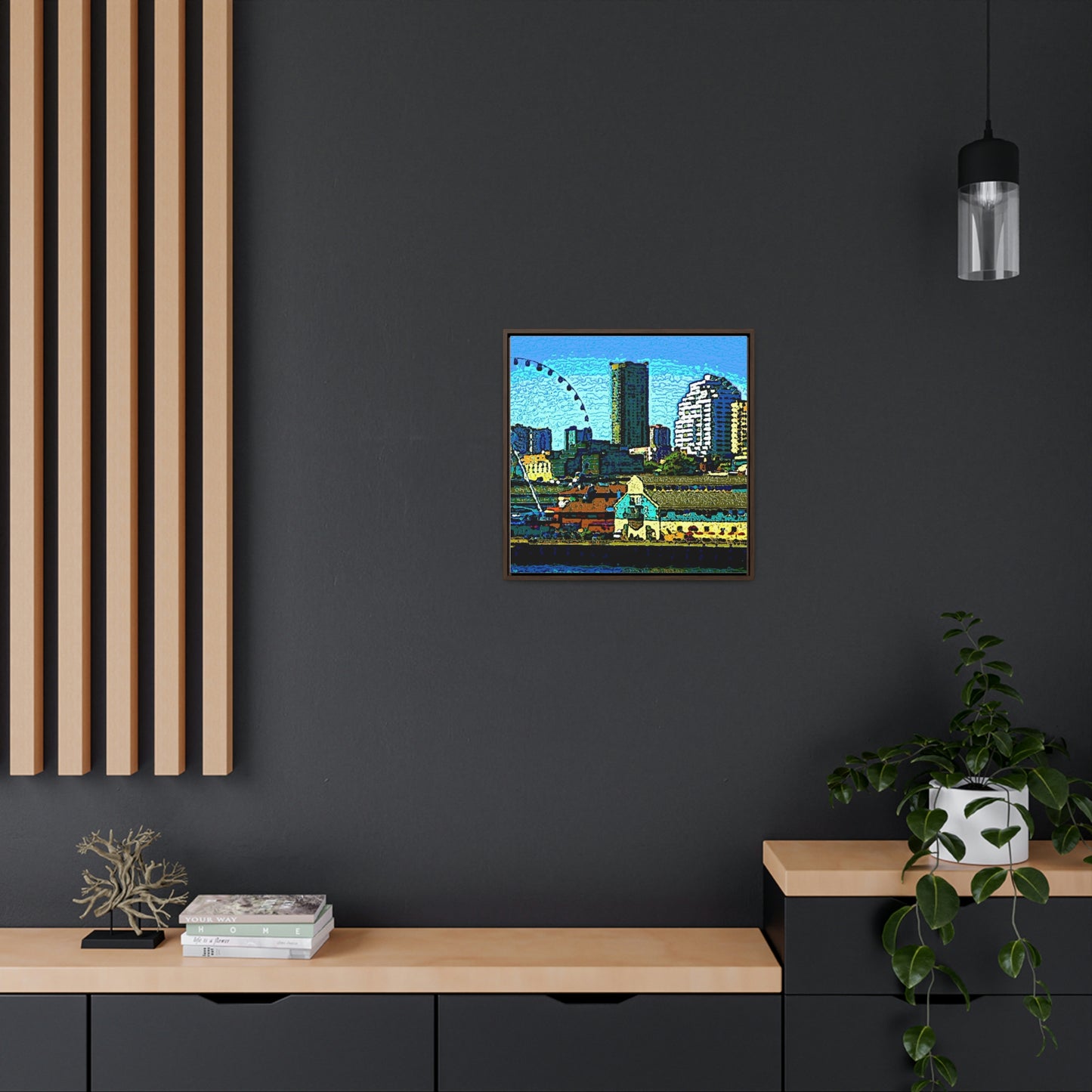 Gallery Canvas Wraps, Square Frame ... That Classic Wheel ... 'Seattle's Wheel' ... & An Old Classic Waterside Vendors ...  'Family Archives' ... Original Works ...