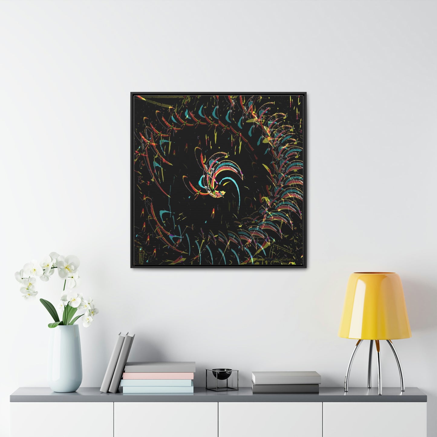 Gallery Canvas Wraps, Square Frame ... "Waning Moon" ... Central Idaho ... October 2022 ... Rendering Time: 22 Hours ... Original Works ...
