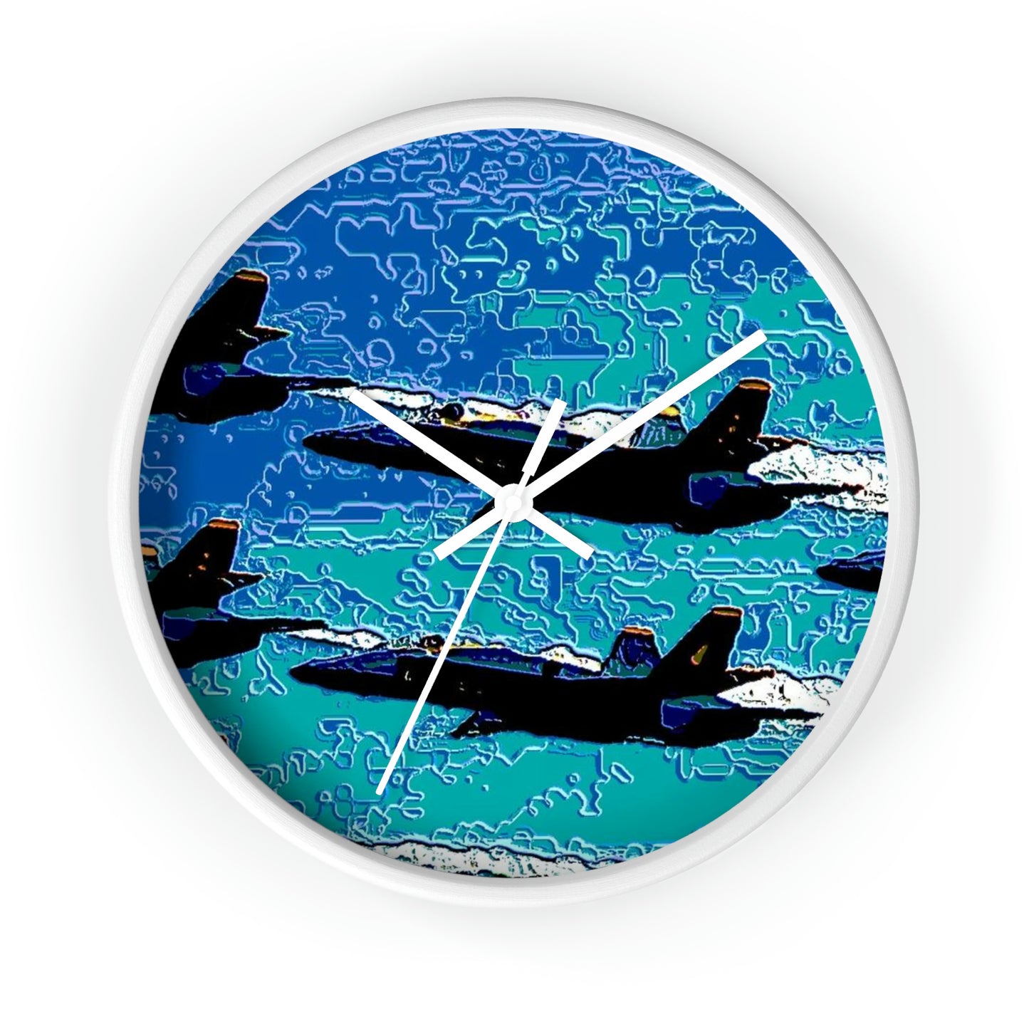 Wall clock ... Seattle Seafair ..."Blue Angels Run Over Lake Washington" ... Circa Mid 1980's ... Dr FJ Holt ... Original Works ...