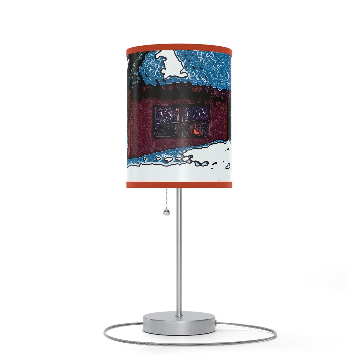 Lamp on a Stand, US|CA plug ... "A Rider Passeth-Through-It" ... Colors Galore & A Bit Of Impressionism ... Original Works. Winter 2021. Central Idaho. Rendering Time: 12 Hours ...