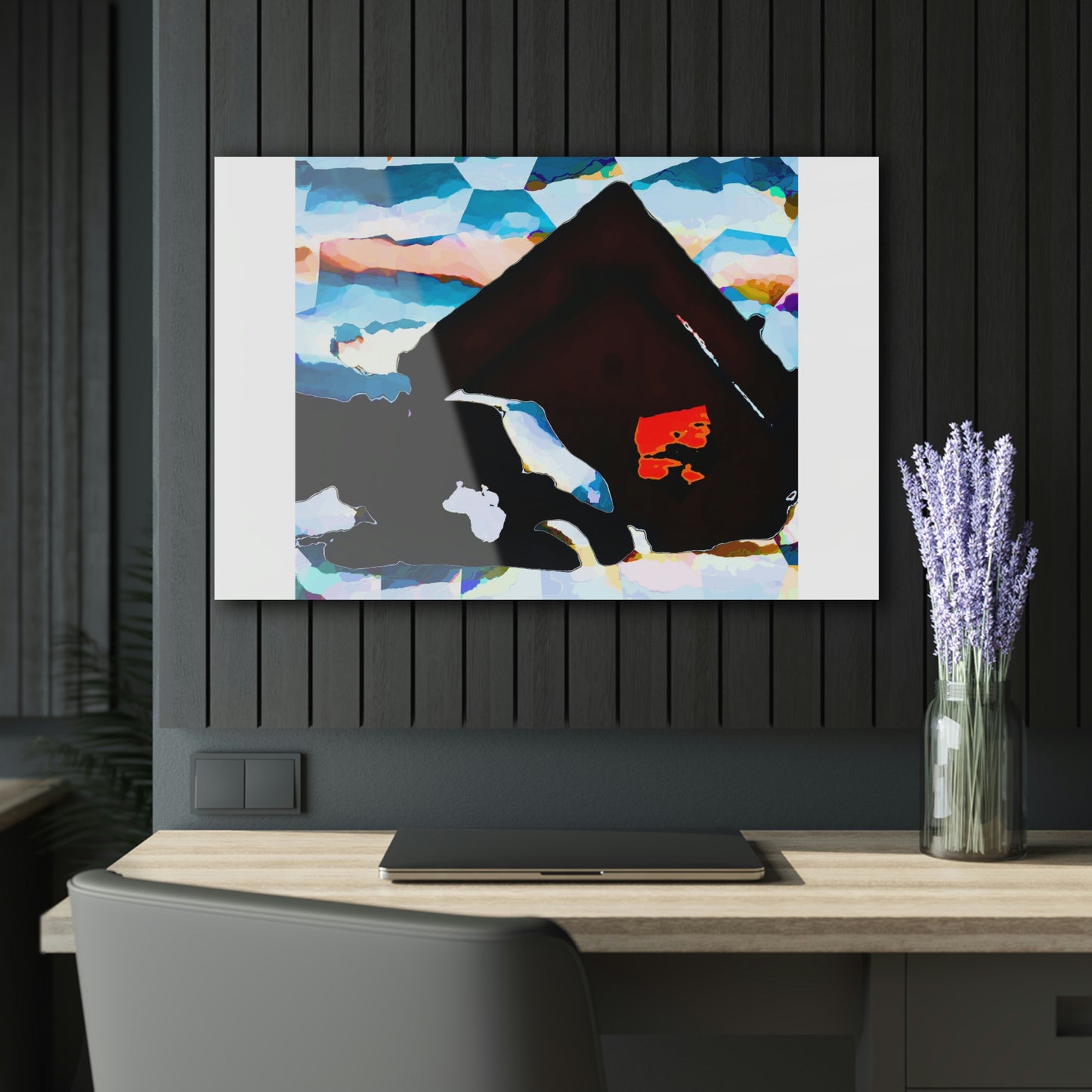 Acrylic Prints (French Cleat Hanging) ... After An Intense Snow Storm ... 'Digging Out' ... A Vehicle & Cabin "In The Mountains" ... March 2023 ... Original Works ...