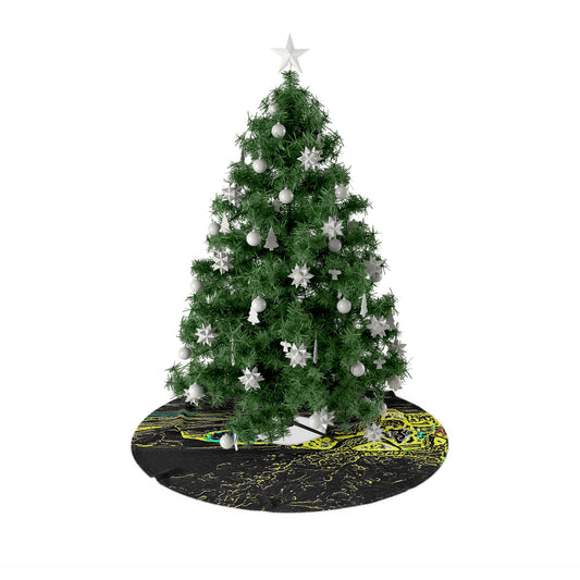 Christmas Tree Skirts ... "Snow Vehicle In Snow Storm At-Rest" ... Circa 12Mar23 ... Central Idaho ... 18-Hours Rendering Time: Original Works ...