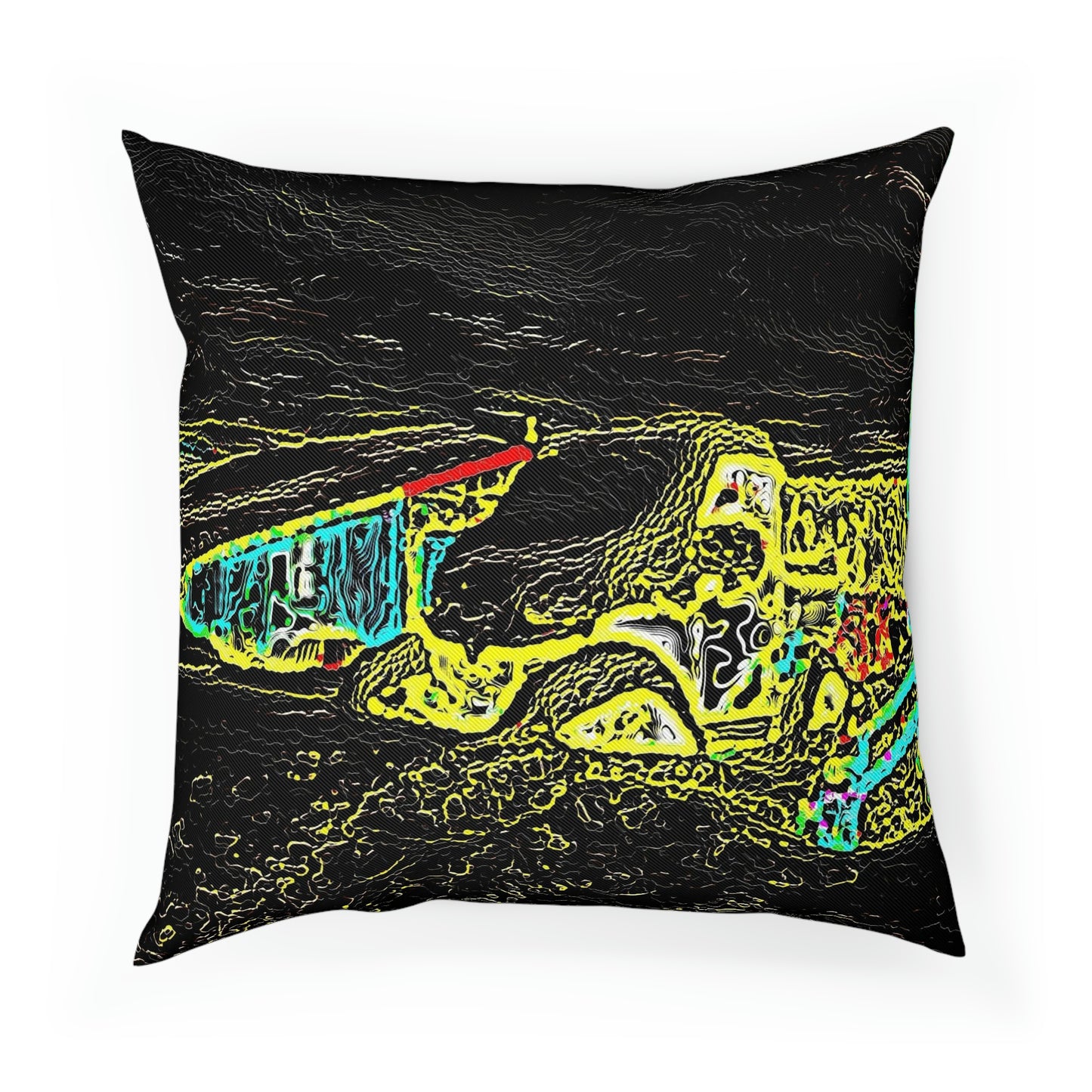 Cushion ...  "Snow Vehicle In Snow Storm At-Rest" ... Circa 12Mar23 ... Central Idaho ... 18-Hours Rendering Time: Original Works ...
