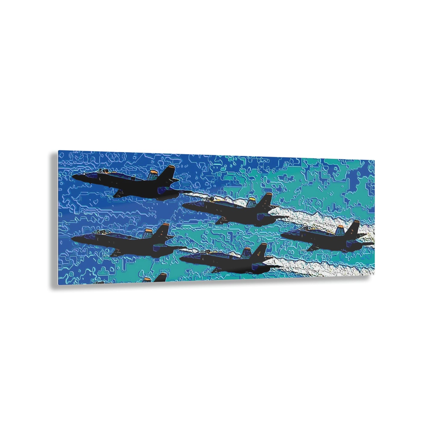 Acrylic Prints ... Seattle Seafair ..."Blue Angels Run Over Lake Washington" ... Circa Mid 1980's ... Dr FJ Holt ... Original Works ...