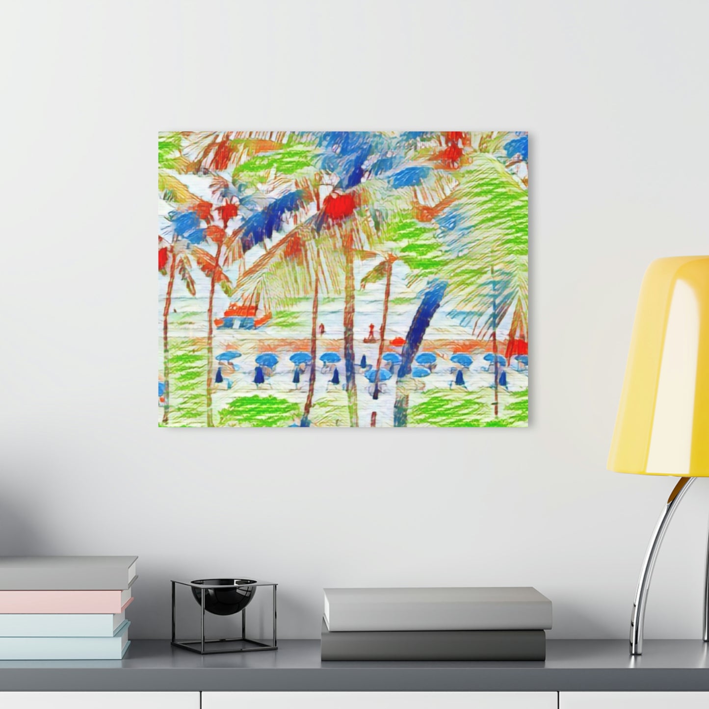 Acrylic Prints (French Cleat Hanging) ... "The Royal Hawai'ian: Waikiki Beach_Beach" ... Honolulu, HI ... Ocotber 2014 (Halloween) ... Original Works ...