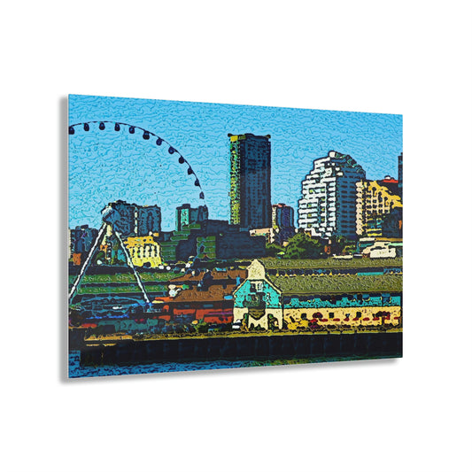 Acrylic Prints ... That Classic Wheel ... 'Seattle's Wheel' ... & An Old Classic Waterside Vendors ...  'Family Archives' ... Original Works ...