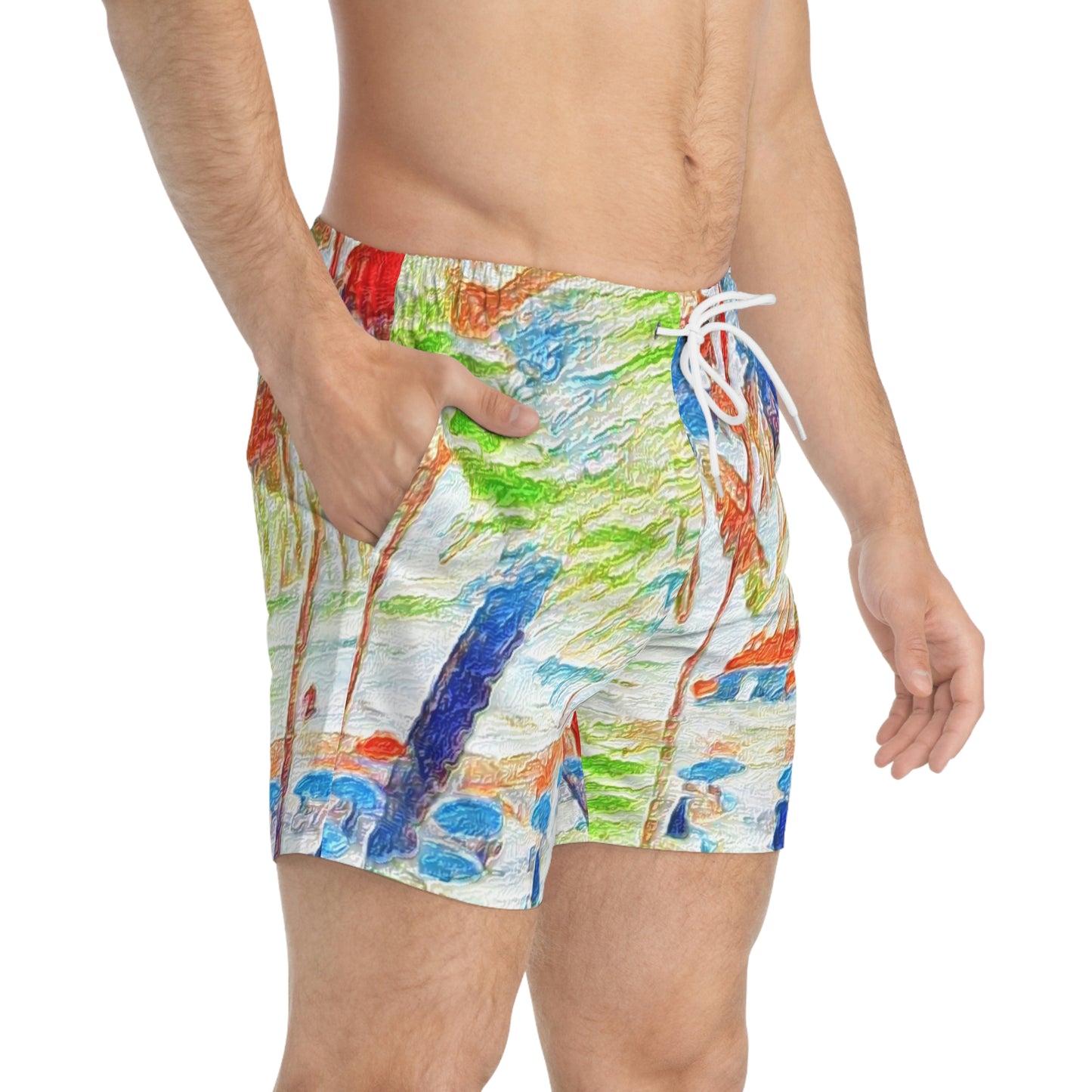 Swim Trunks (AOP) ... "The Royal Hawai'ian: Waikiki Beach_Beach" ... Honolulu, HI ... October 2014 (Halloween) ... Original Works ...