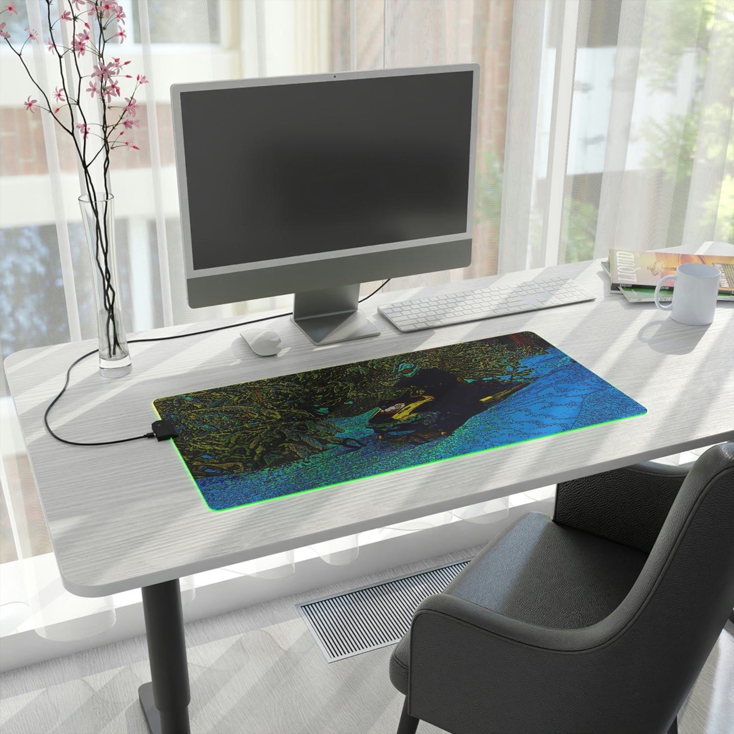 LED Gaming Mouse Pad ... Yep ... "Another Day ... Riding Through The Wilderness ... " ... February 2023 ... Original Works ...