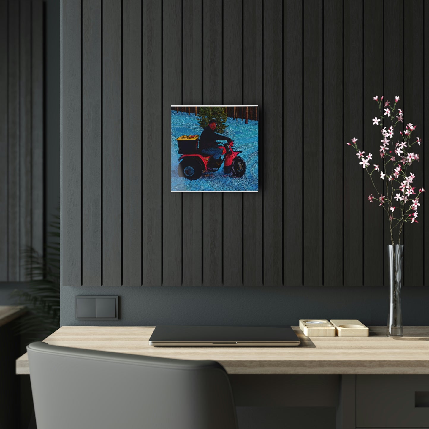 Acrylic Prints ... There's 2-Wheelin ... There's 4-Wheelin ... 'And-Of-Course' ... "There's 3-Wheelin-In-The-Snow" ...  Original Works ...