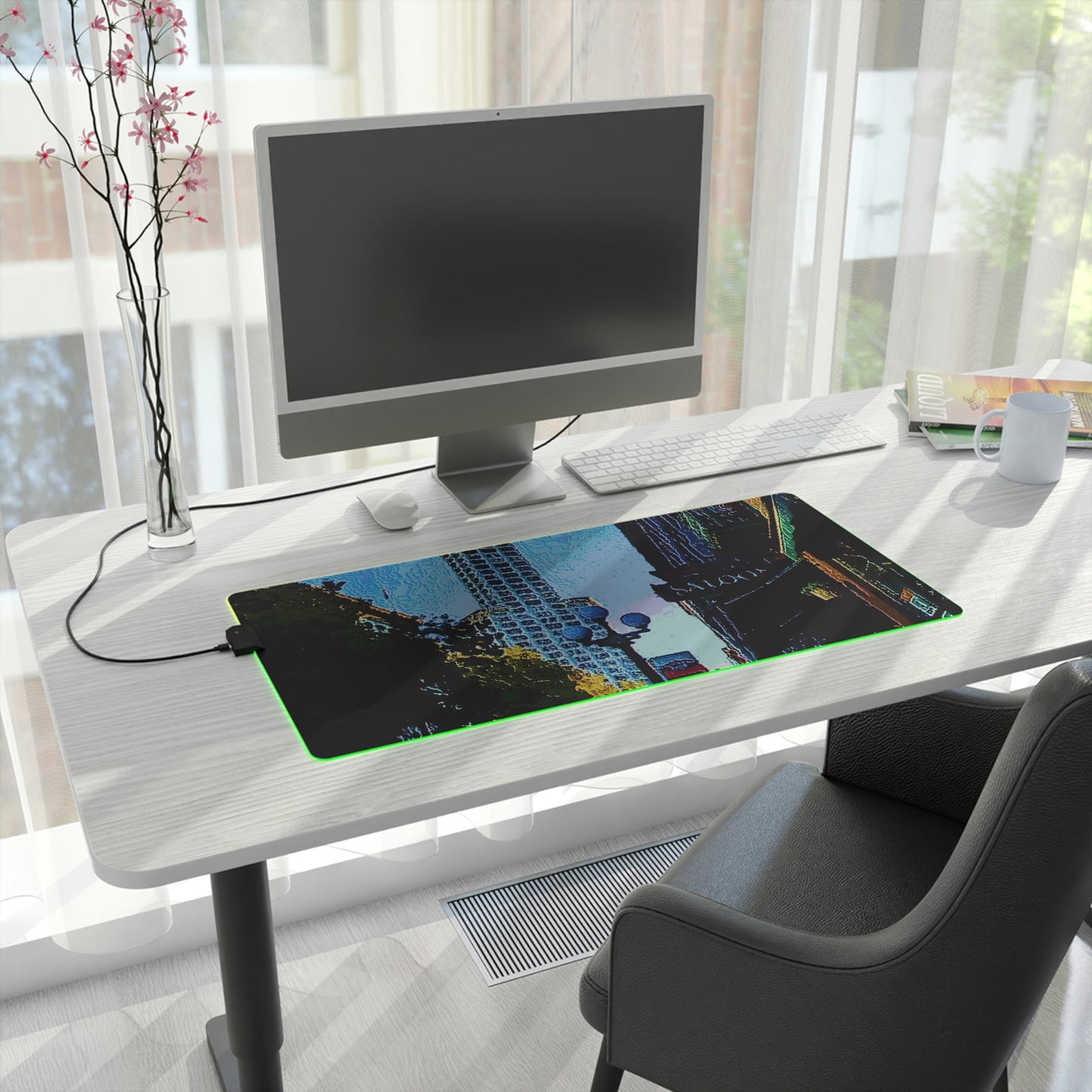 LED Gaming Mouse Pad ...  Pioneer Square & Smith Tower ... 'That World Famous View' ... Colleague Supplied Photo ... Original Works ...
