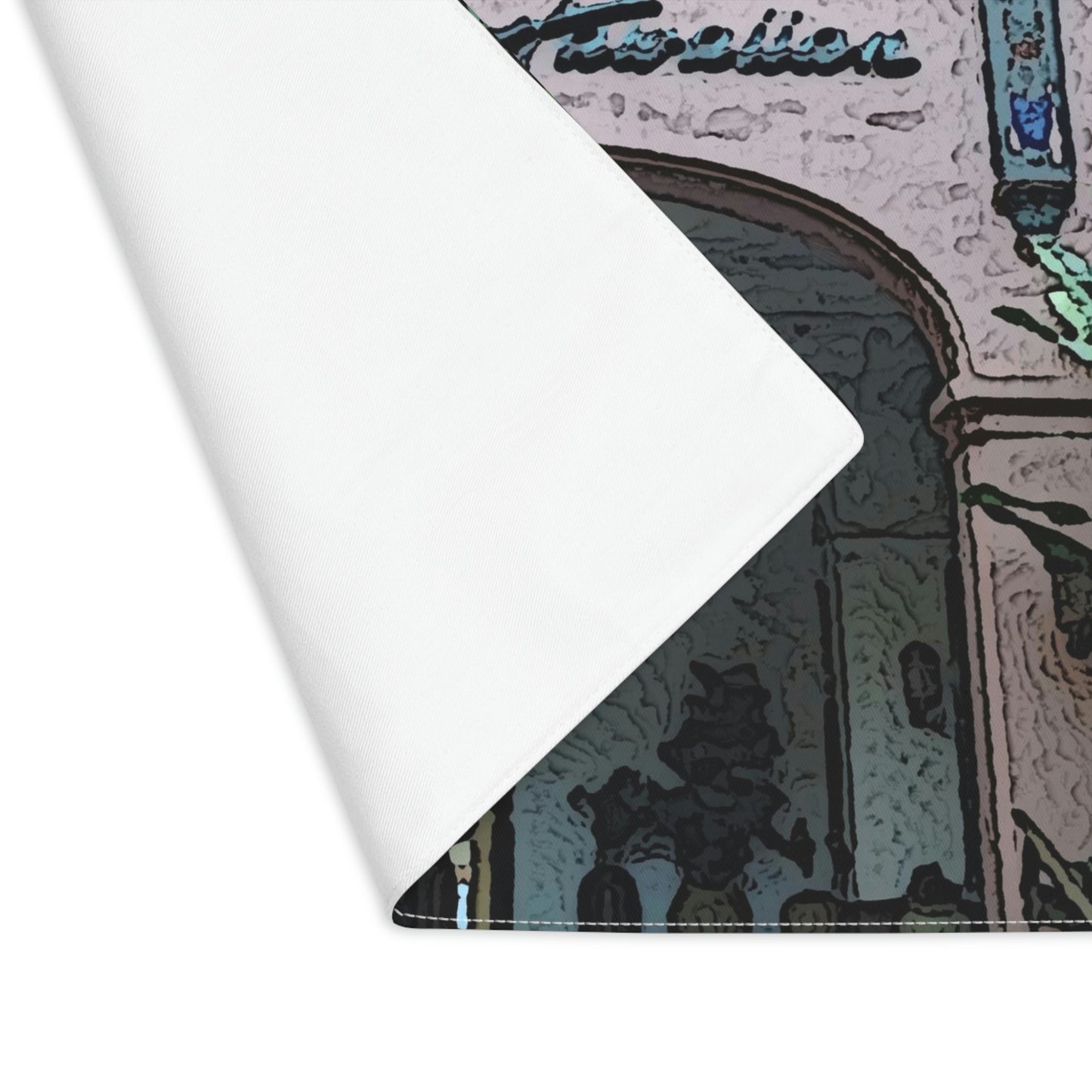 Placemat, 1pc ...  "La Grande Entree" At: 'The Pink Palace' ... The Royal Hawai'ian ... Honolulu, HI ... '27Oct2014' ... Original Works ...