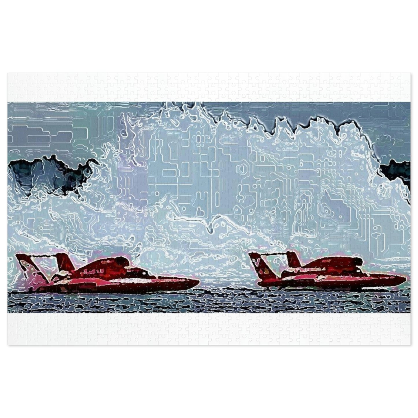 Jigsaw Puzzle (30, 110, 252, 500,1000-Piece) ... Seattle Columbia Cup On Lake Washington ... "Dave Wilcox Heads For The Win" ... Associate Gift-Photo ... Original Works ...