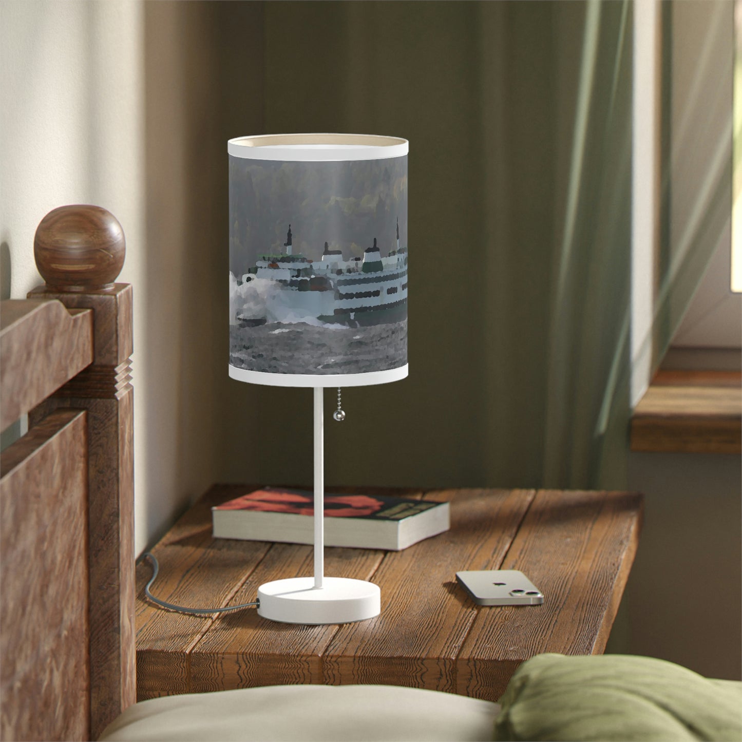 Lamp on a Stand, US|CA plug ... WADOT Ferry Crossing ... "A Very Rough Day" ... Mulkiteo Route ... Family Archives ... Early 1990's' ... Original Works ...