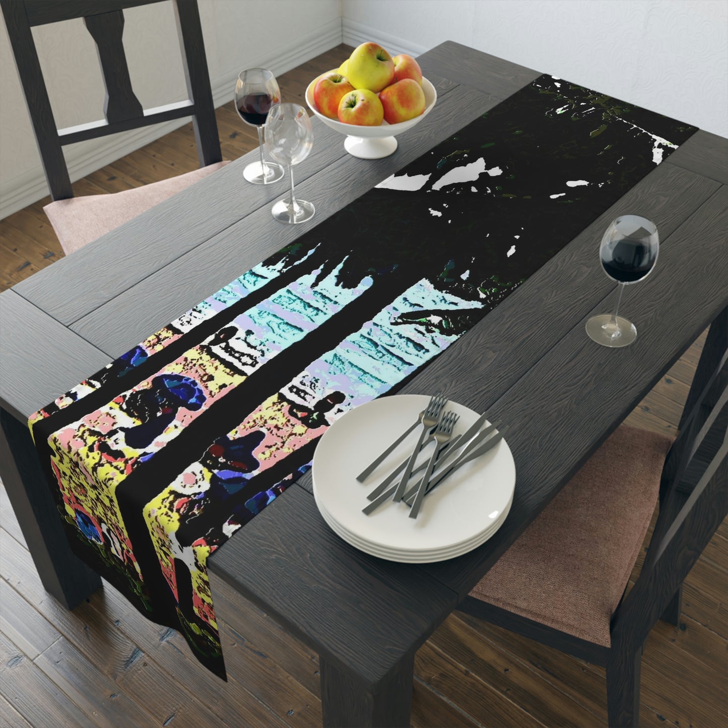 Table Runner (Cotton, Poly) ... "A Beautiful Beach Amongst The Palms" ... The Outrigger Waikiki, Honolulu, Oahu ... Original Works ...