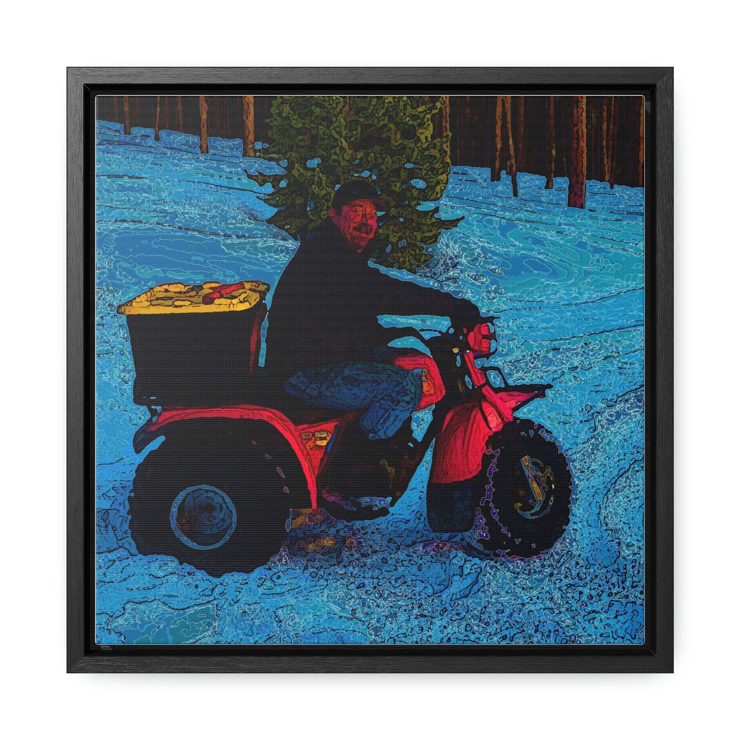 Gallery Canvas Wraps, Square Frame ... There's 2-Wheelin ... There's 4-Wheelin ... 'And-Of-Course' ... "There's 3-Wheelin-In-The-Snow" ...  Original Works ...